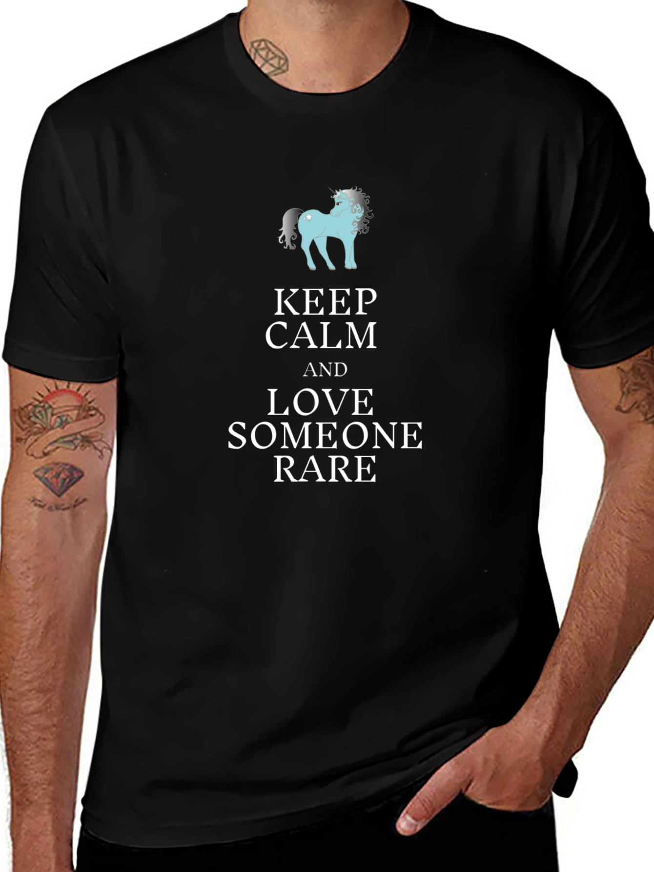 Keep Calm & Love Someone Rare Black T-Shirt