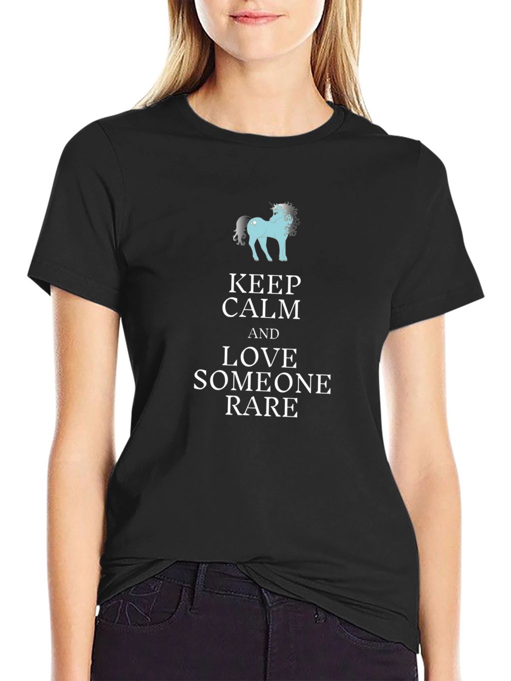 Keep Calm & Love Someone Rare Black T-Shirt