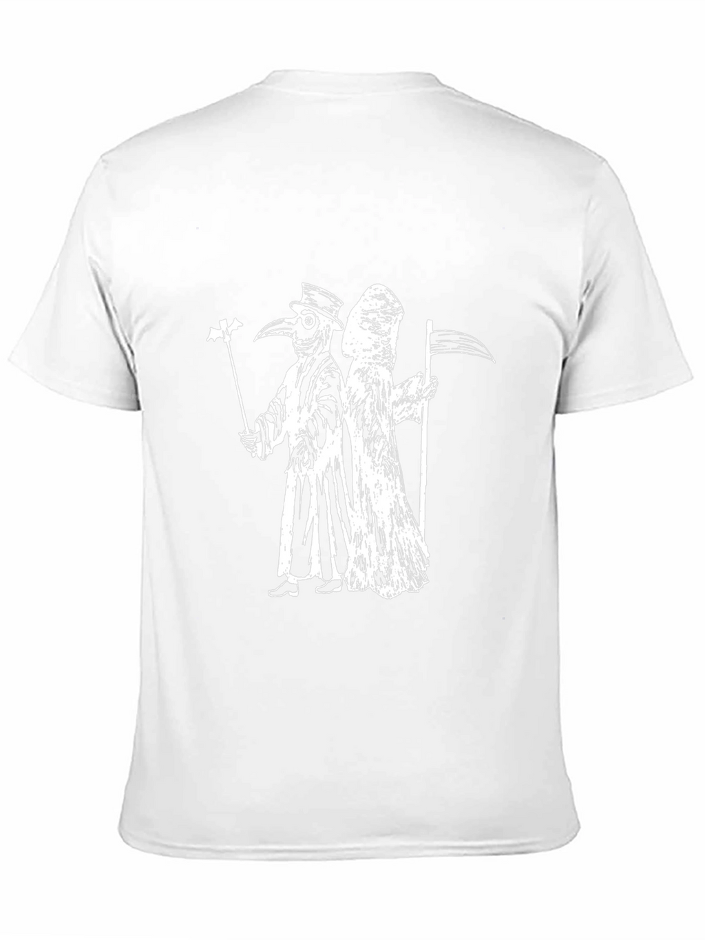 Plague Doctor & Grim Reaper Black Graphic Tee