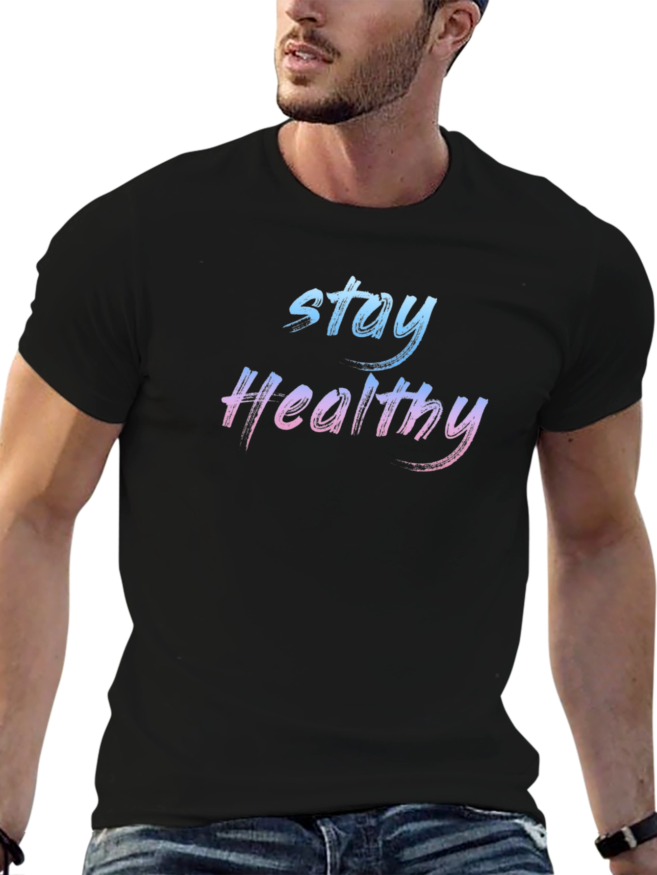 Stay Healthy Black T-Shirt