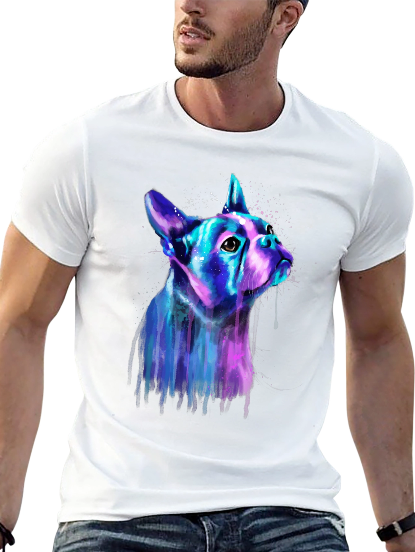 Neon Bulldog Graphic Tee