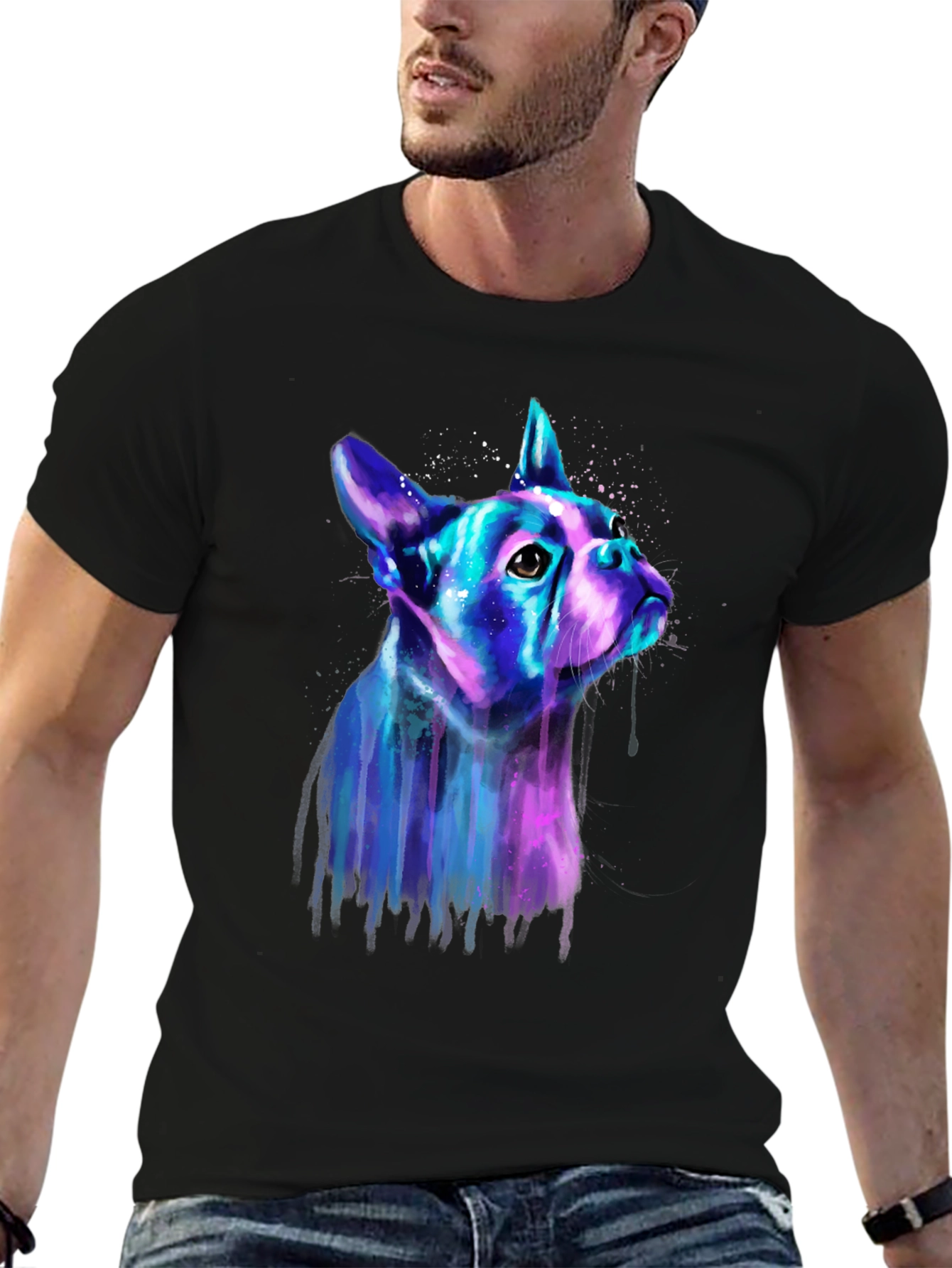 Neon Bulldog Graphic Tee