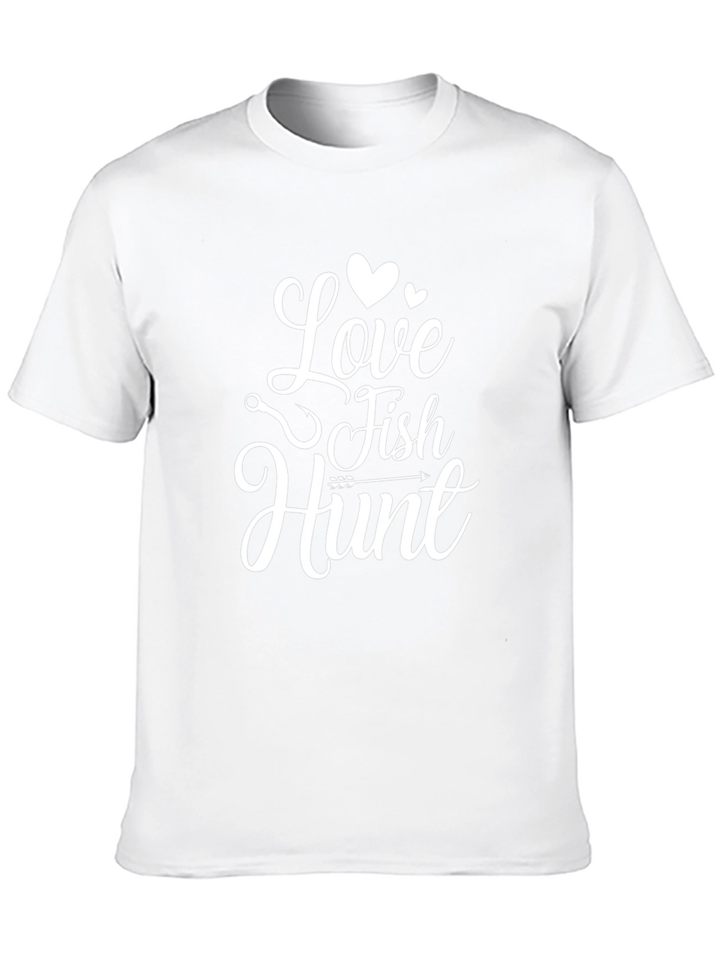 Love Fish Hunt Graphic Tee - Black