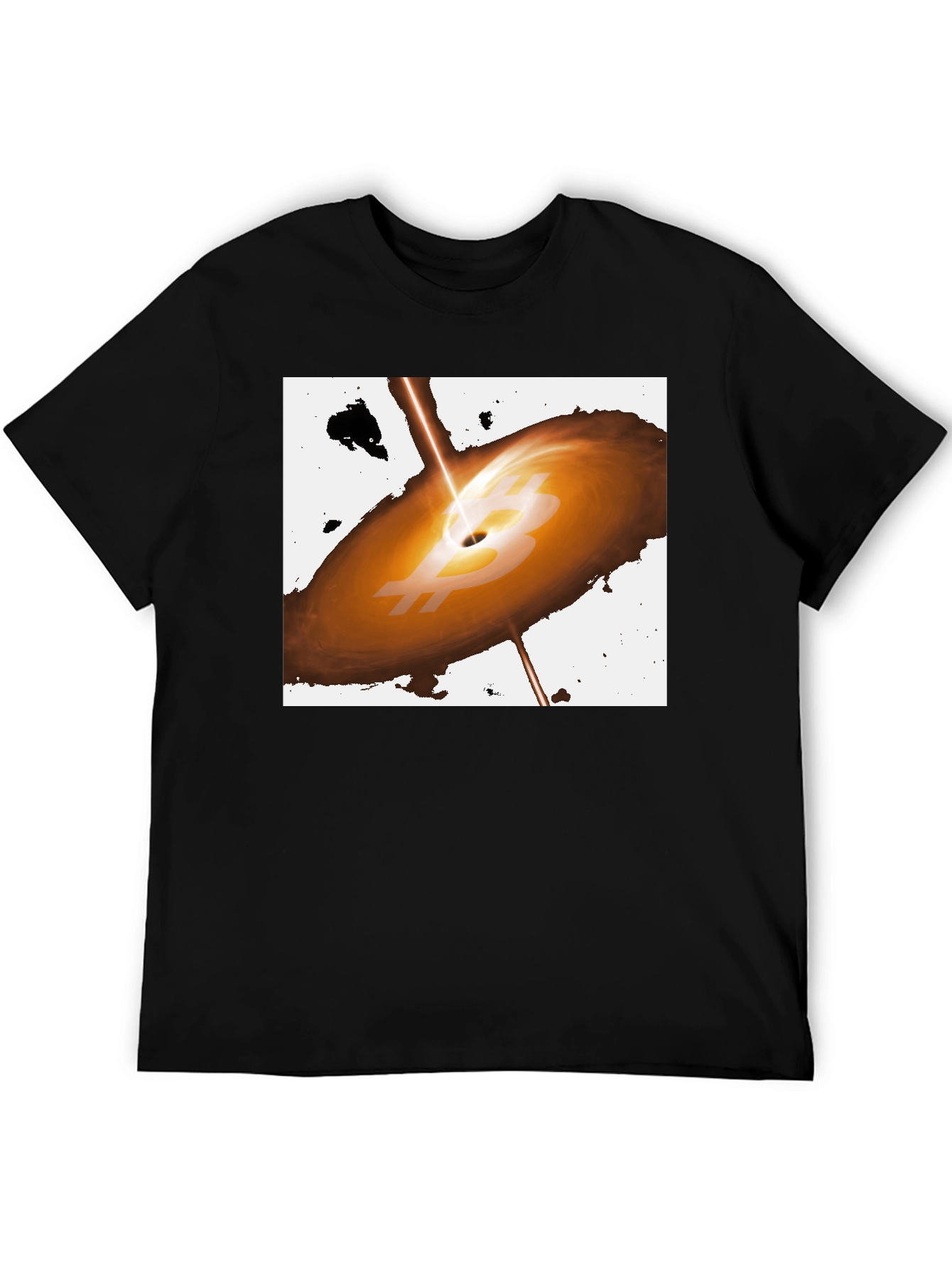 Bitcoin Black Hole T-Shirt - Crypto Galaxy Design