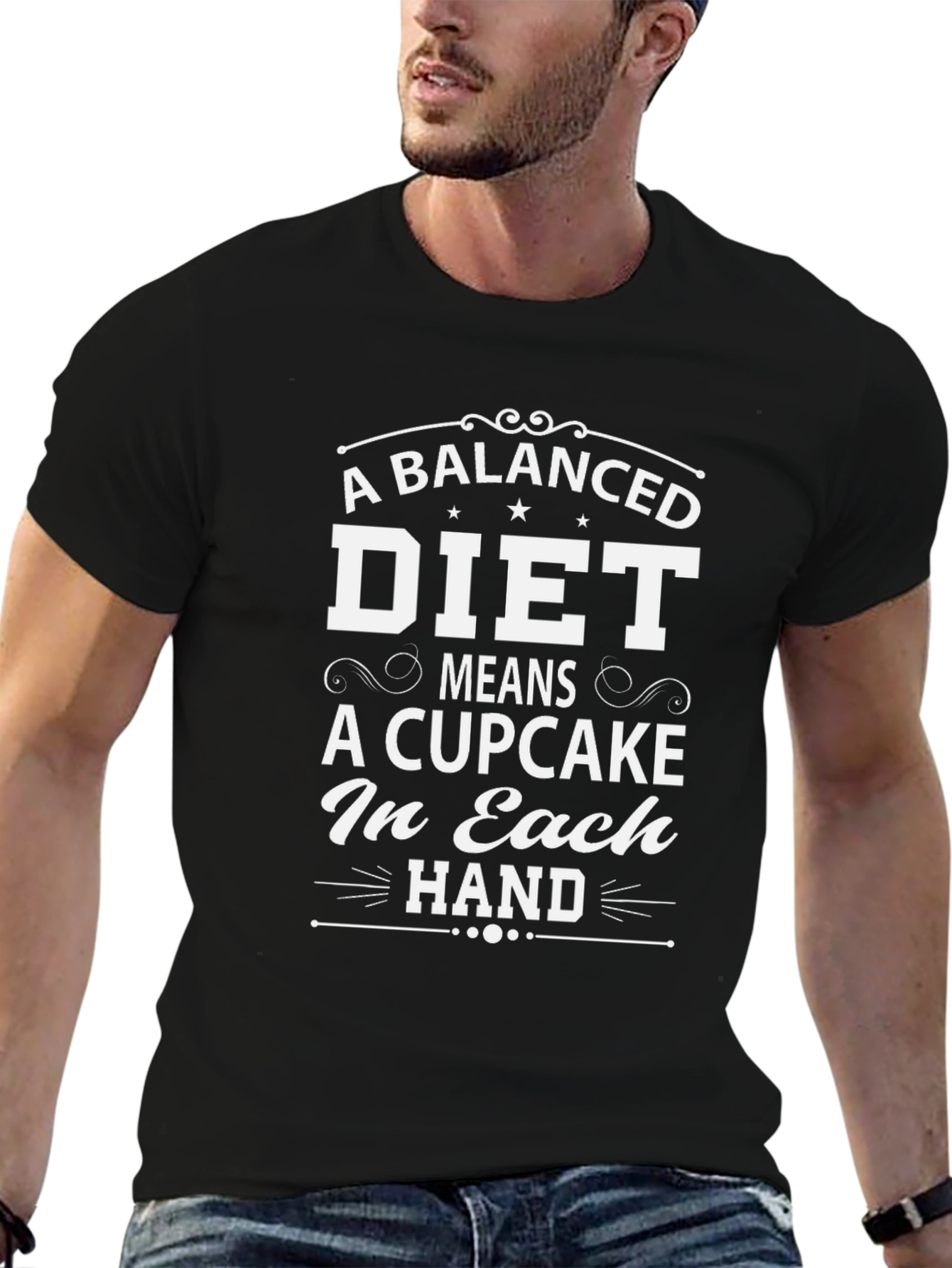 Balanced Diet Cupcake Humor T-Shirt