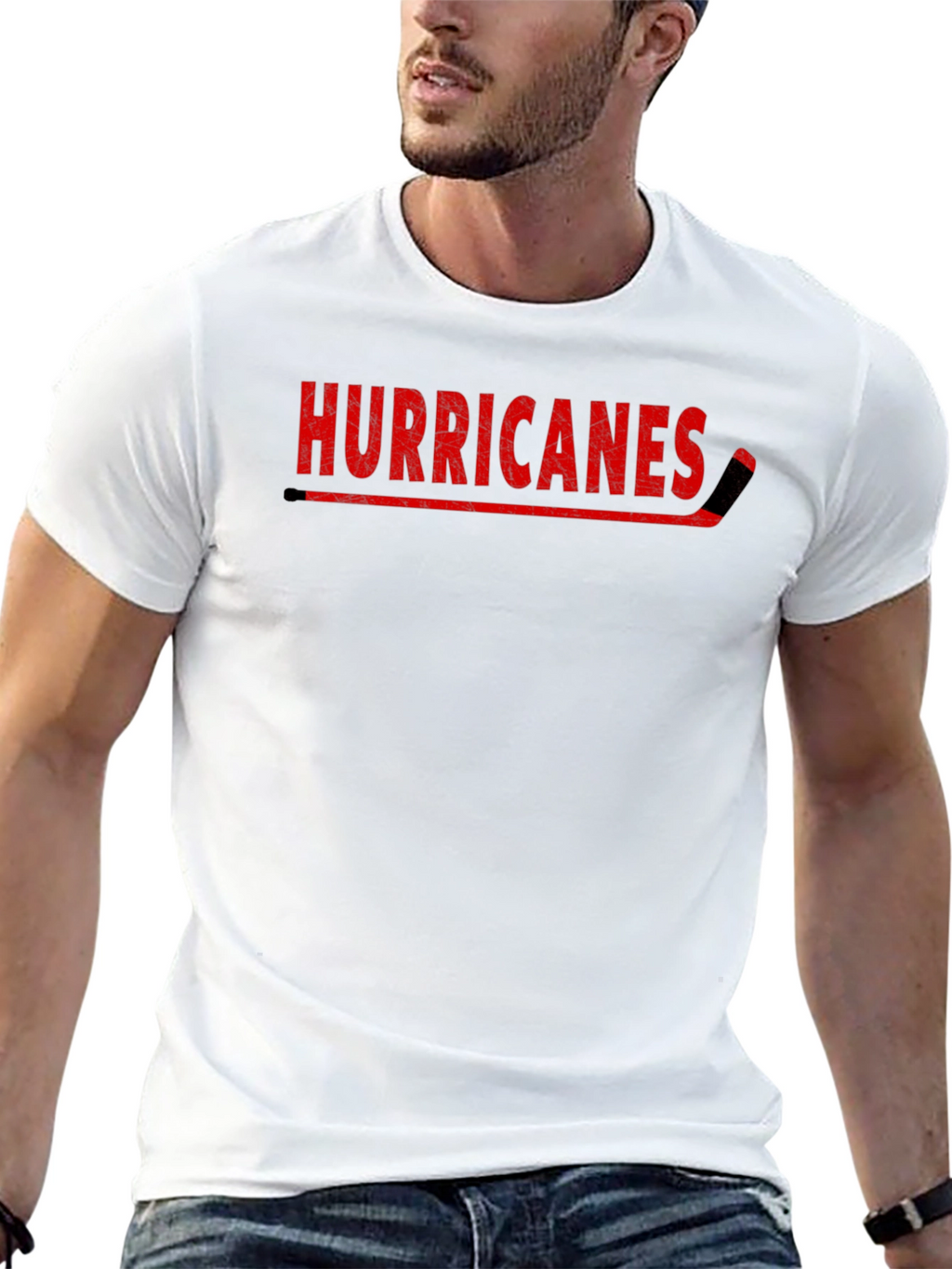 Hurricanes Hockey Fan T-Shirt - Red on Black