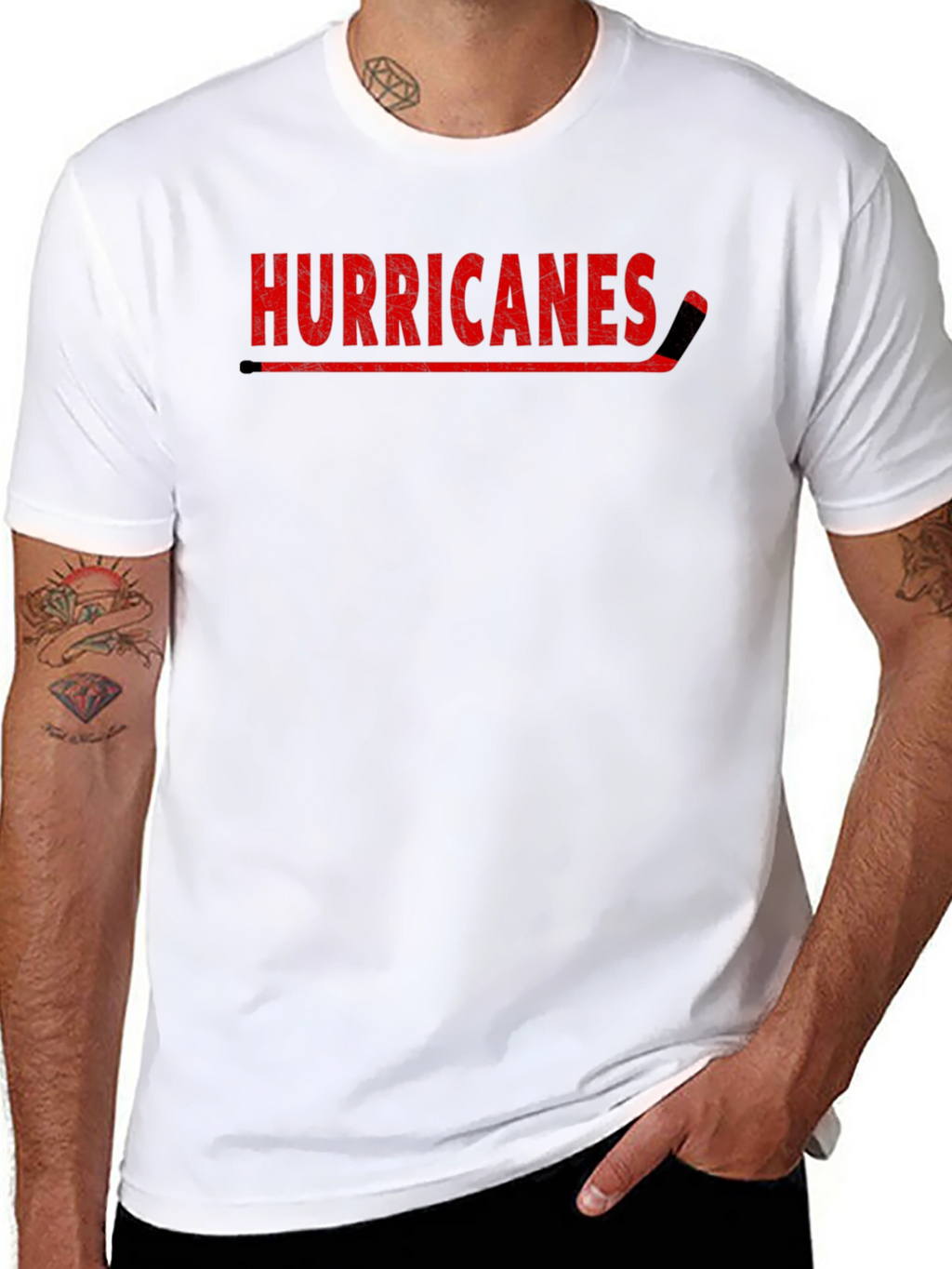 Hurricanes Hockey Fan T-Shirt - Red on Black