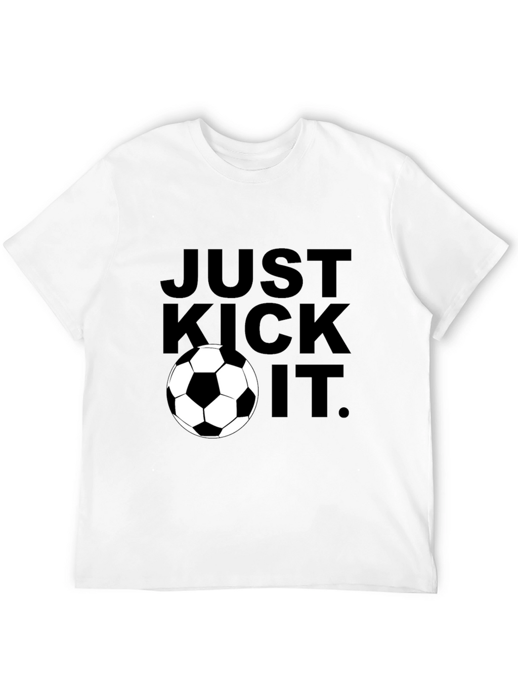 Just Kick It Graphic Tee - Soccer Ball Design