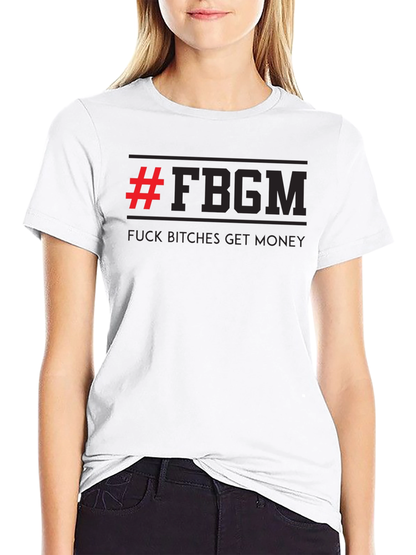 F*ck B*tches Get Money Black Graphic Tee