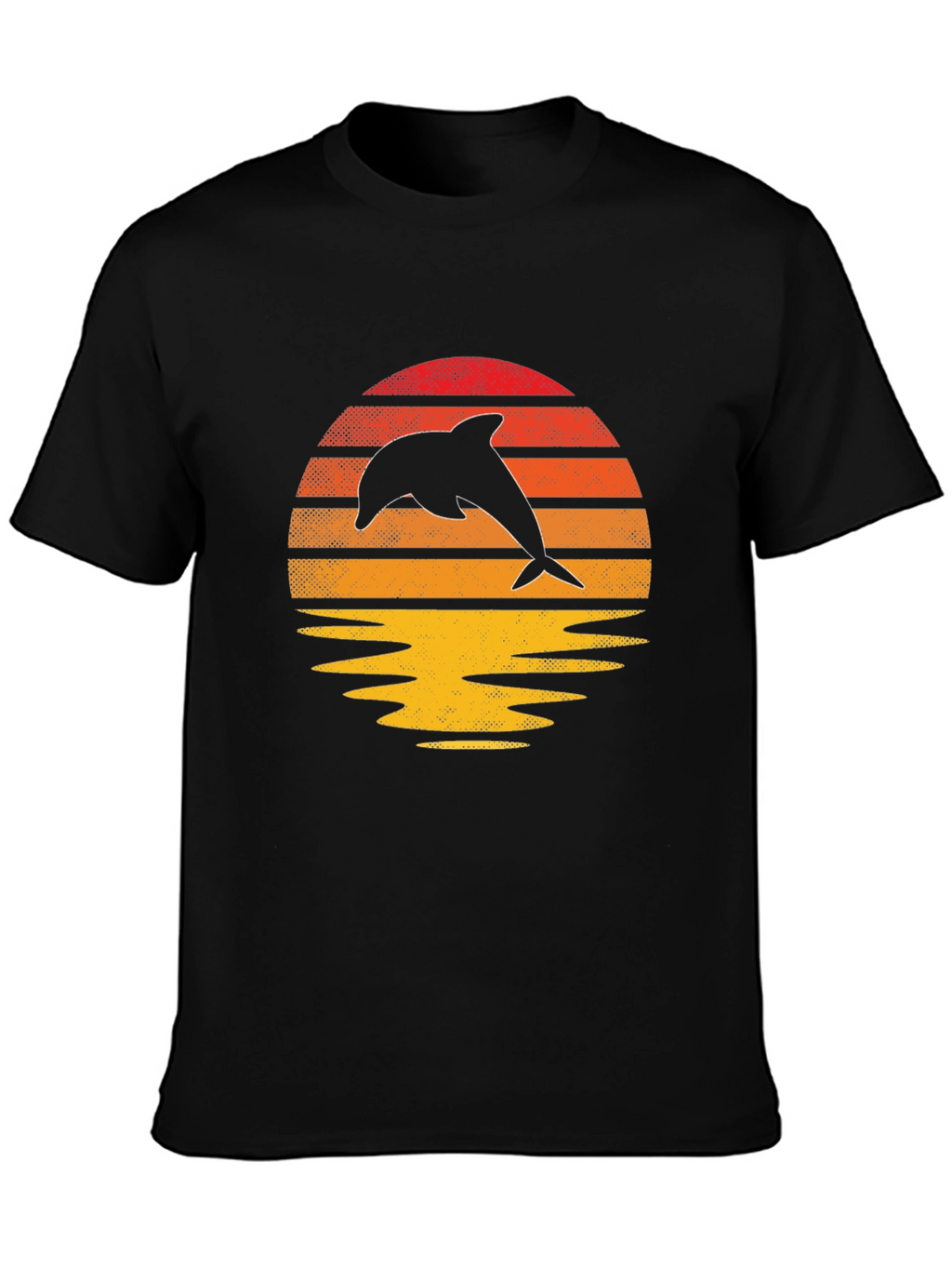 Retro Dolphin Sunset Graphic Tee