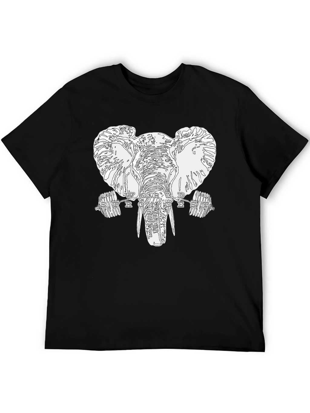 Elephant Strongest T-Shirt - Black Graphic Tee