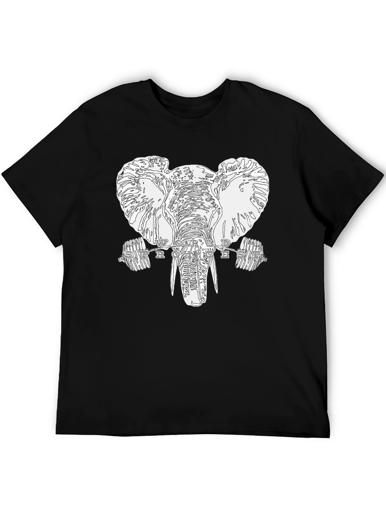 Elephant Strongest T-Shirt - Black Graphic Tee