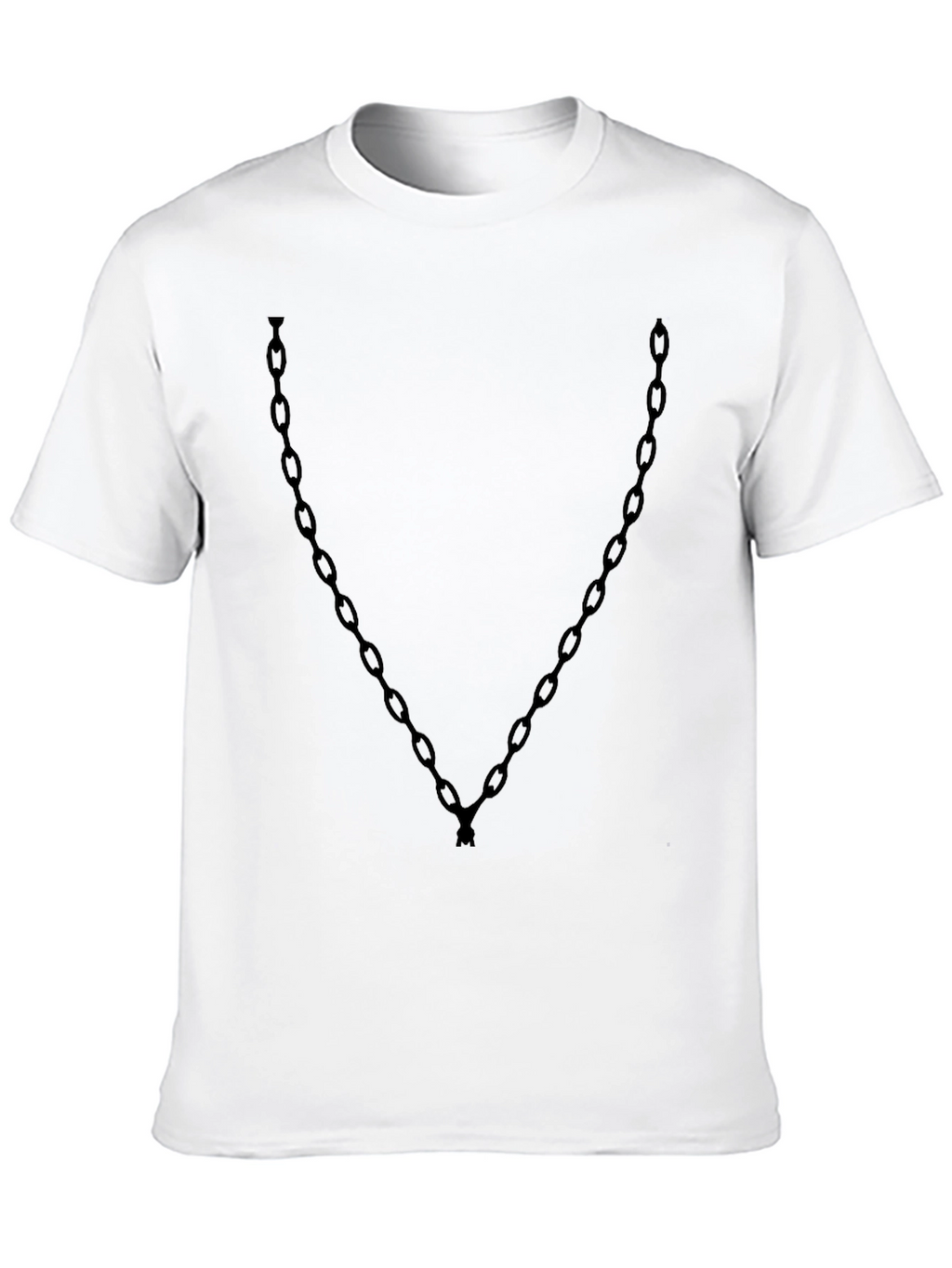 Chain Graphic Black Tee - Edgy Casual Style