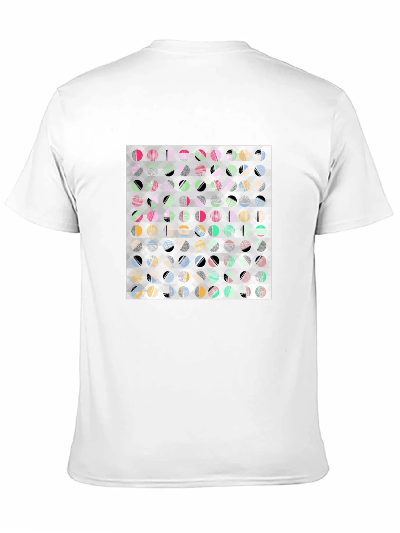 Abstract Geometric Print Black T-Shirt