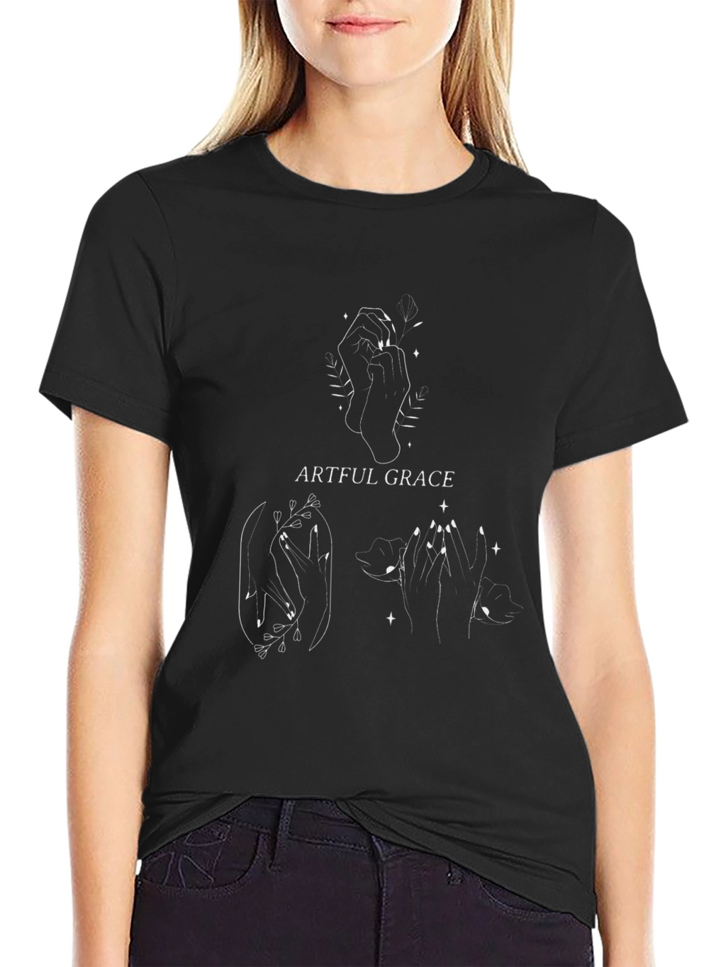 Artful Grace Black Graphic Tee