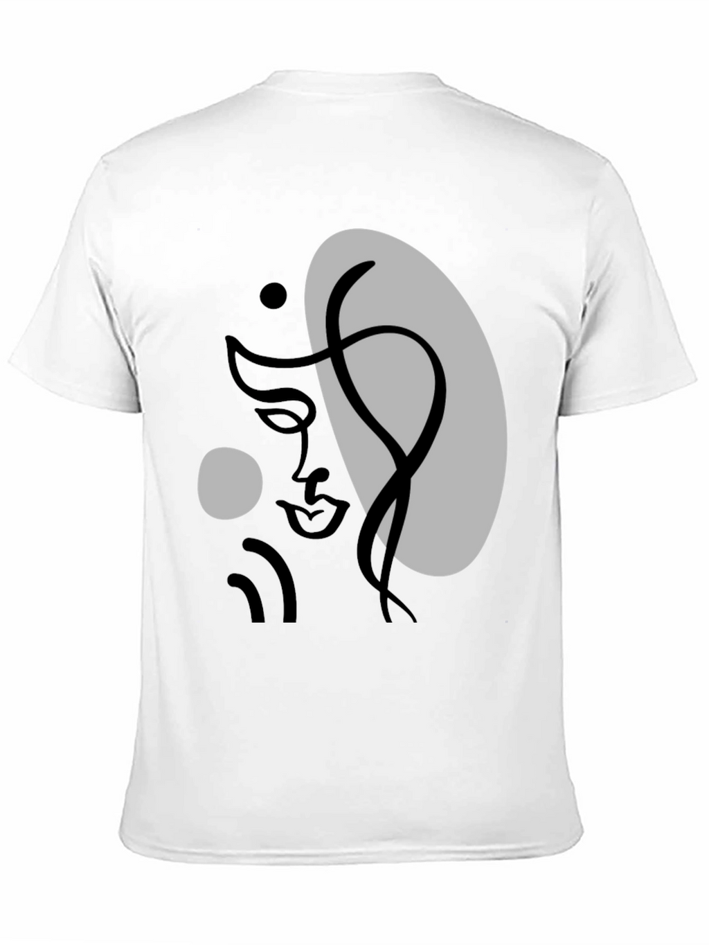 Abstract Face Graphic Tee - Modern Art T-Shirt