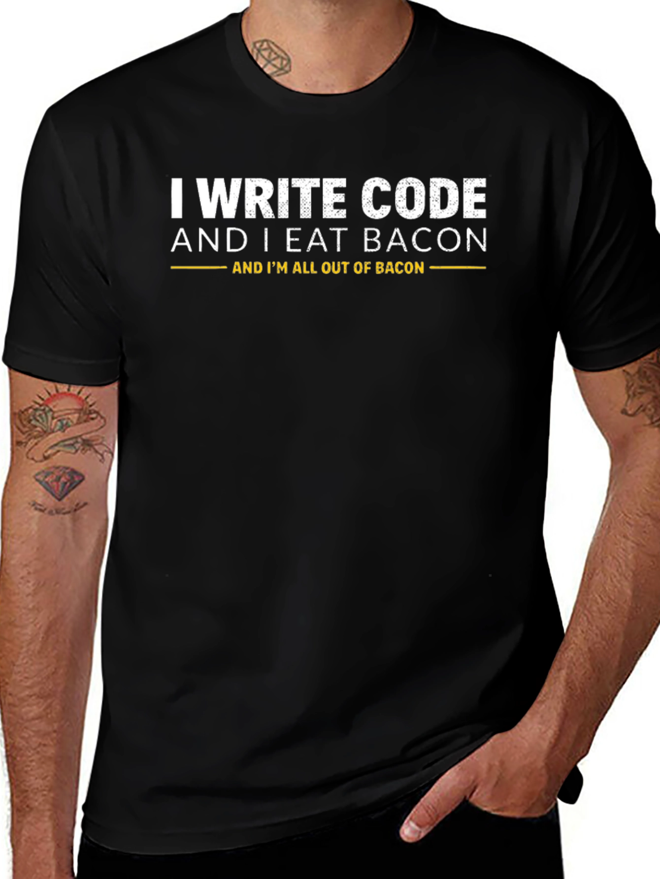 I Write Code and I Eat Bacon T-Shirt