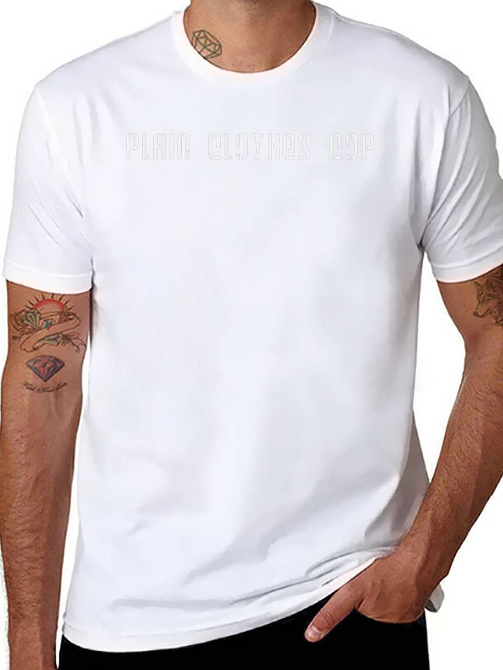 Plain Clothes Cop Graphic T-Shirt - Black