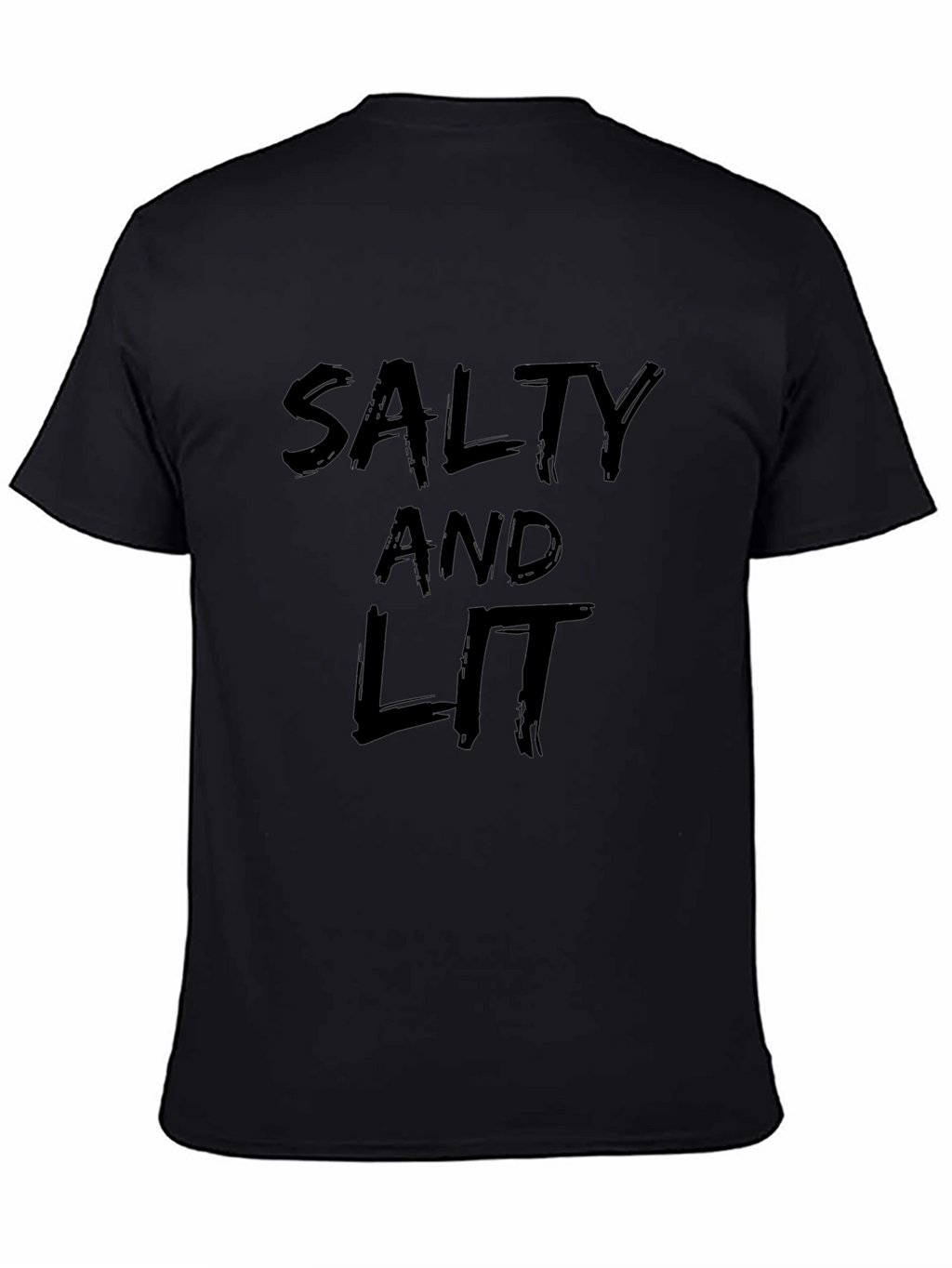 Salty and Lit Black Graphic Tee
