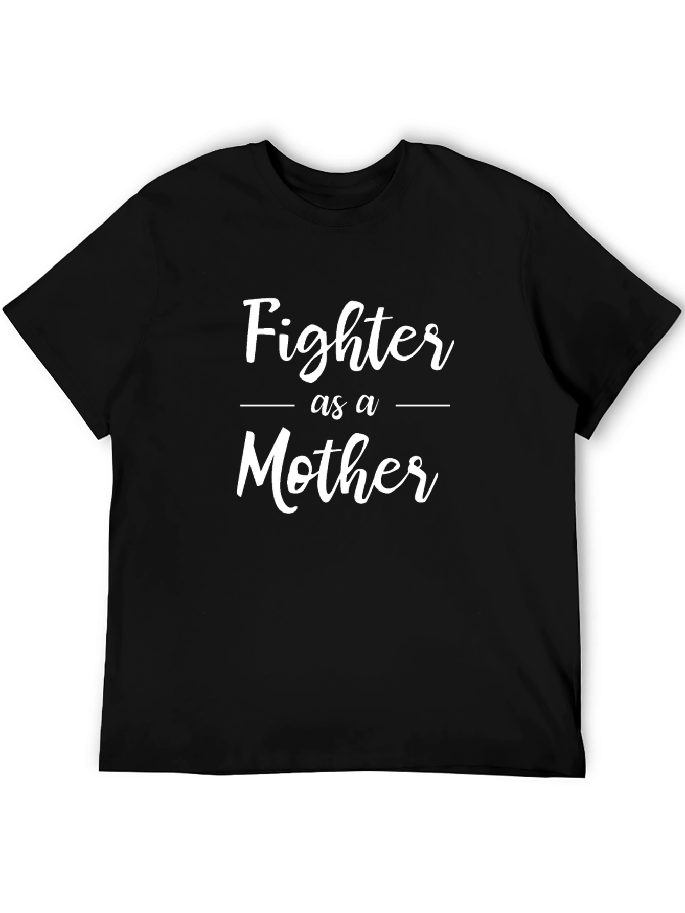 Fighter as a Mother Graphic T-Shirt - Black