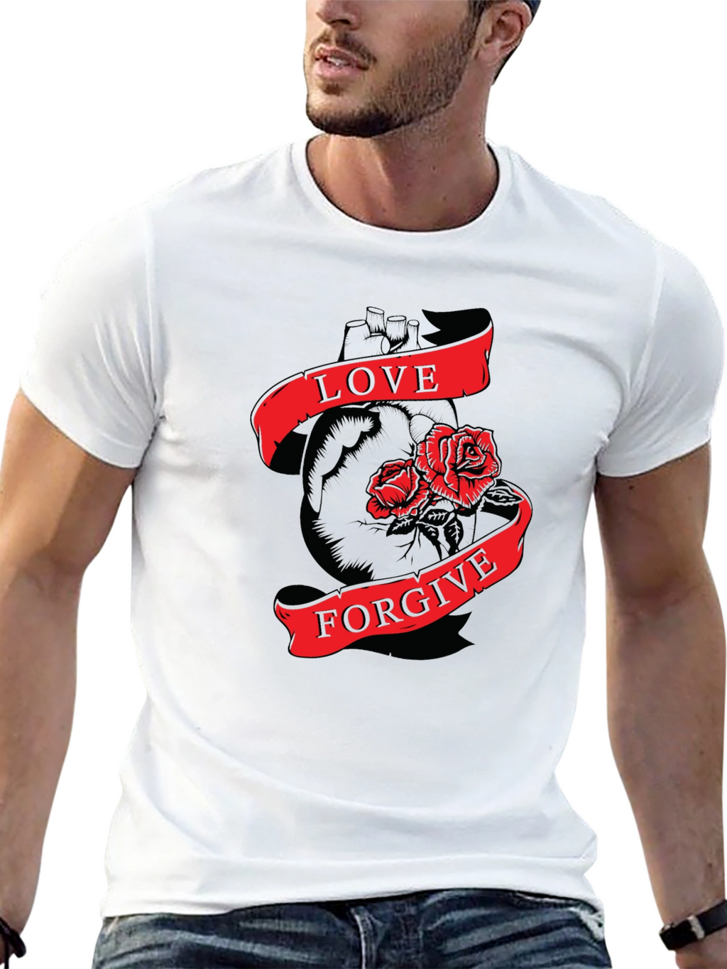 Love & Forgive Black Graphic Tee
