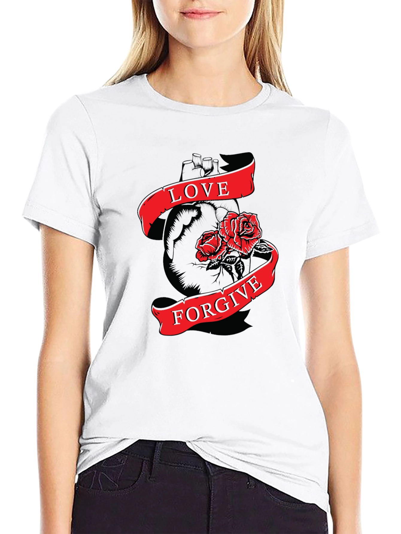 Love & Forgive Black Graphic Tee