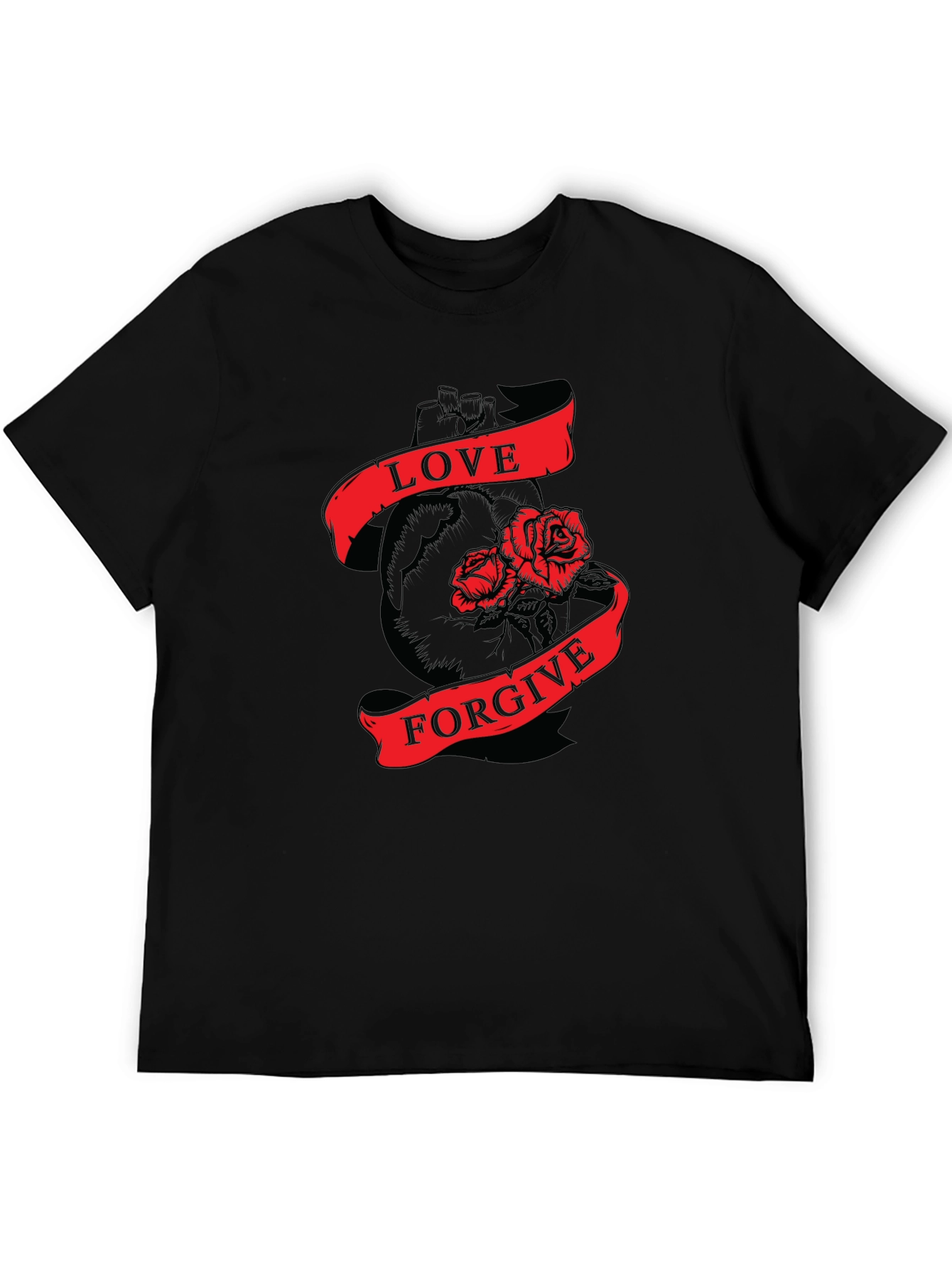 Love & Forgive Black Graphic Tee