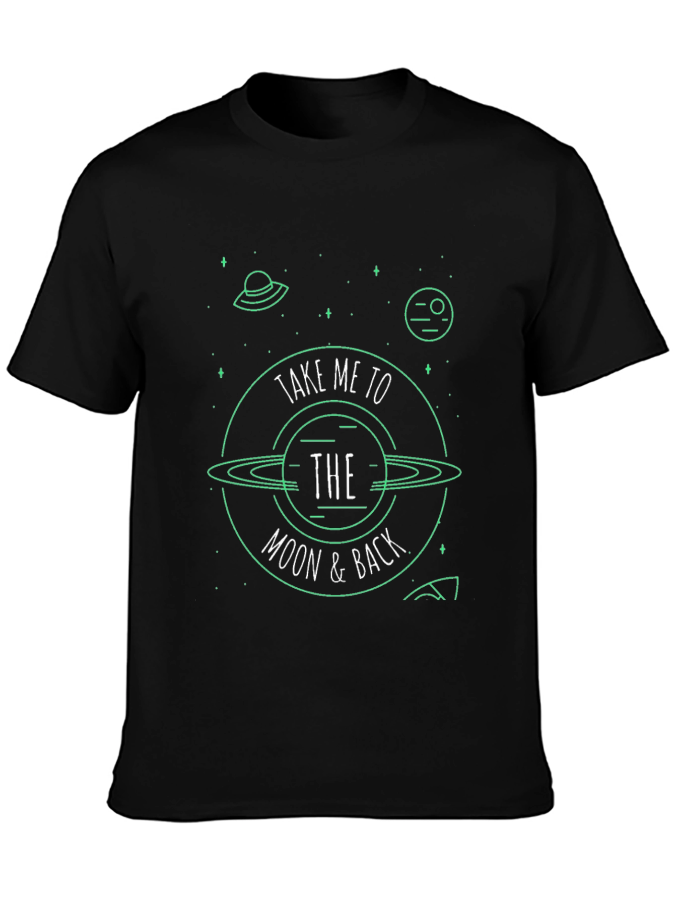 Take Me to the Moon T-Shirt - Black Graphic Tee