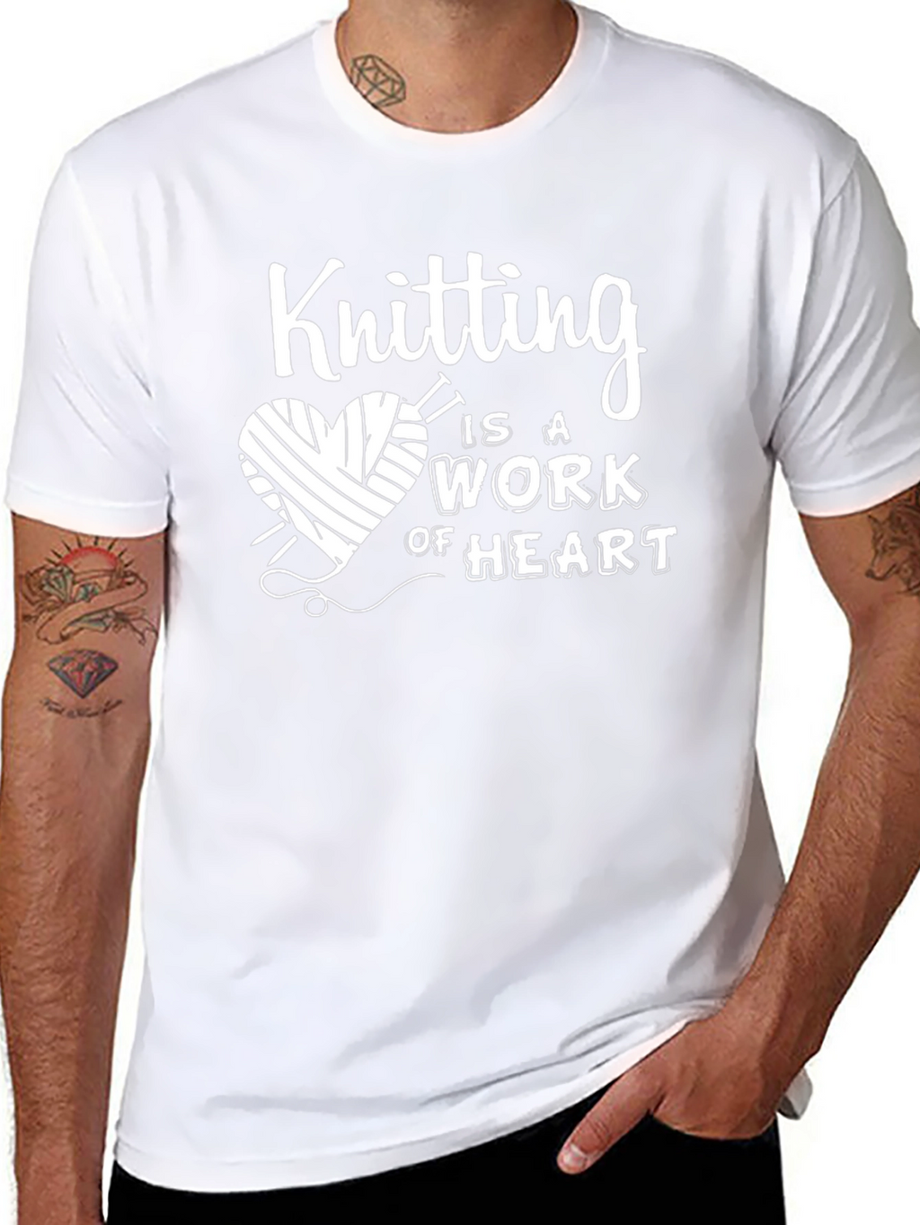 Knitting Heart T-Shirt - A Work of Heart