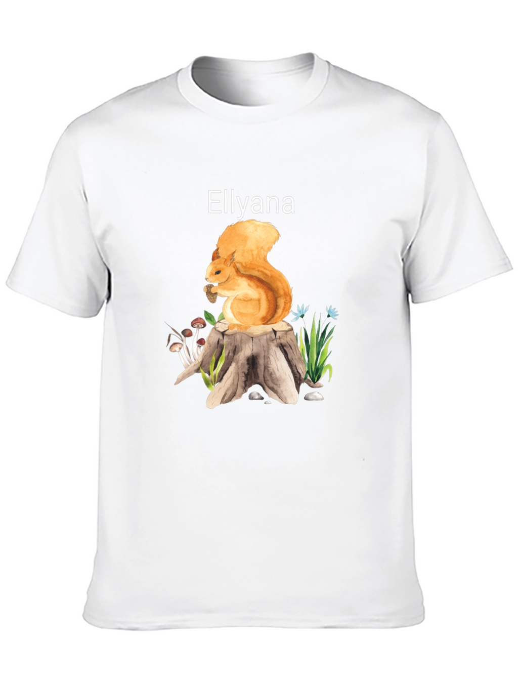 Squirrel Stump Tee - Ellyana Wildlife Black Shirt