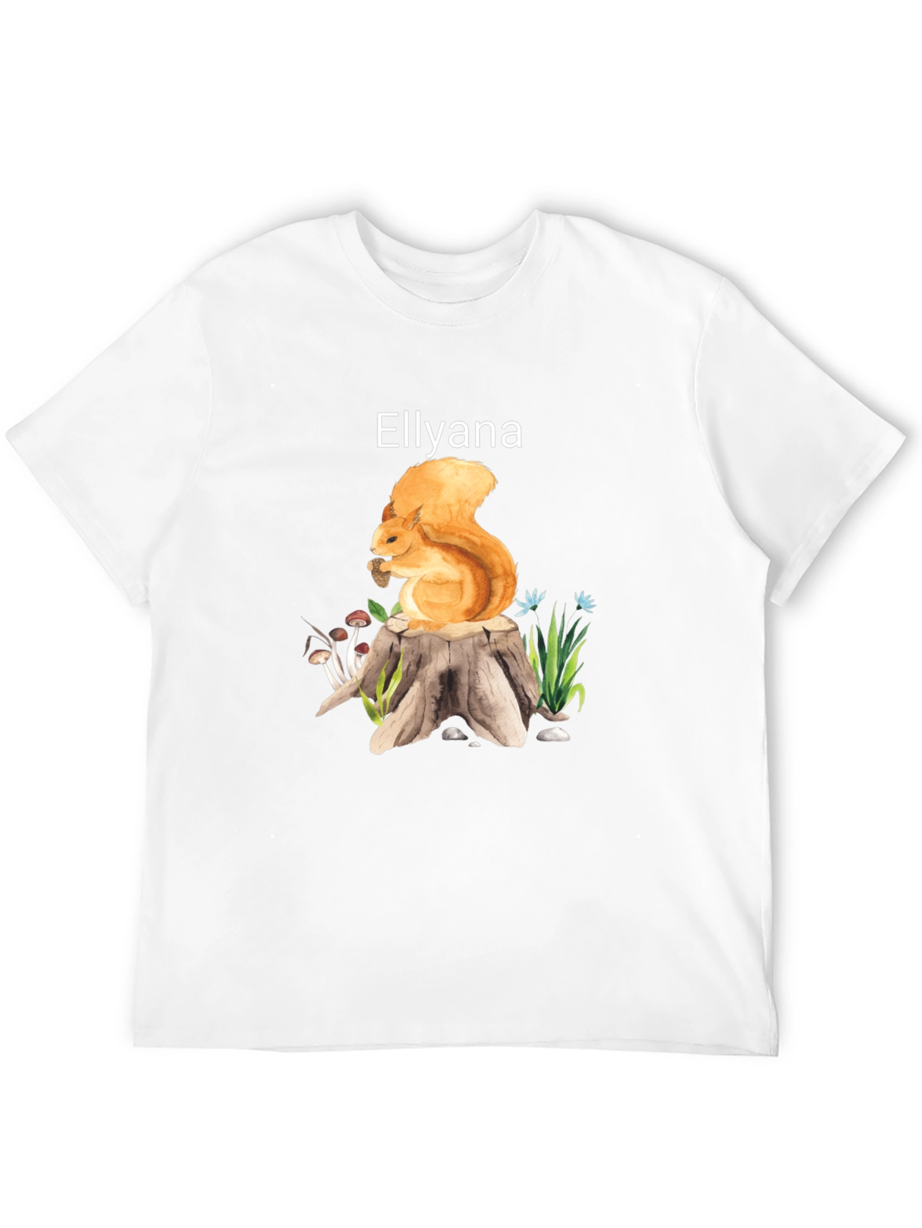 Squirrel Stump Tee - Ellyana Wildlife Black Shirt