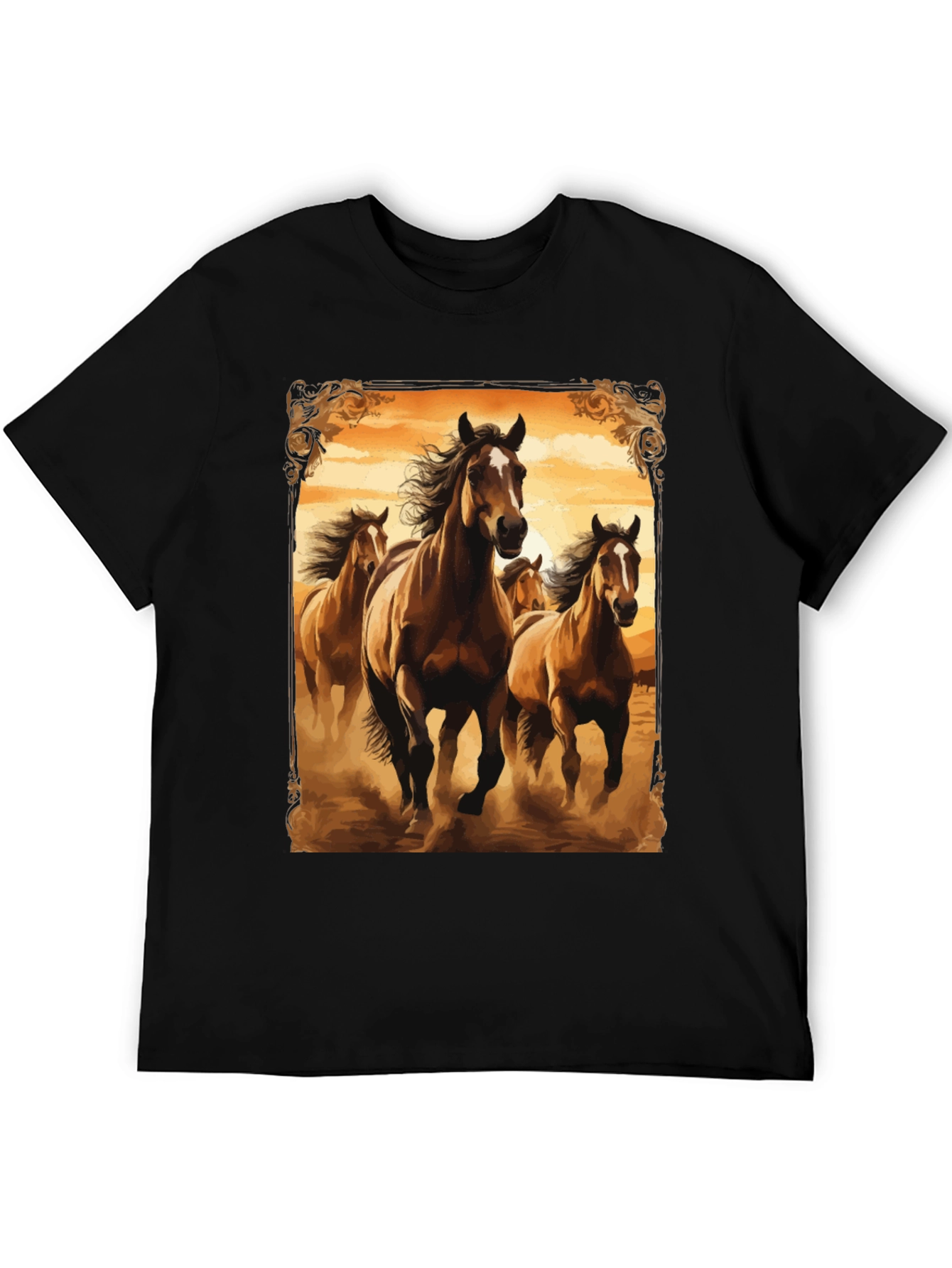 Horse Herd Graphic Tee - Black T-Shirt