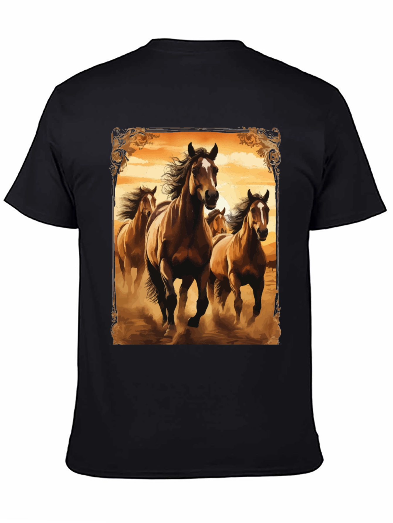 Horse Herd Graphic Tee - Black T-Shirt