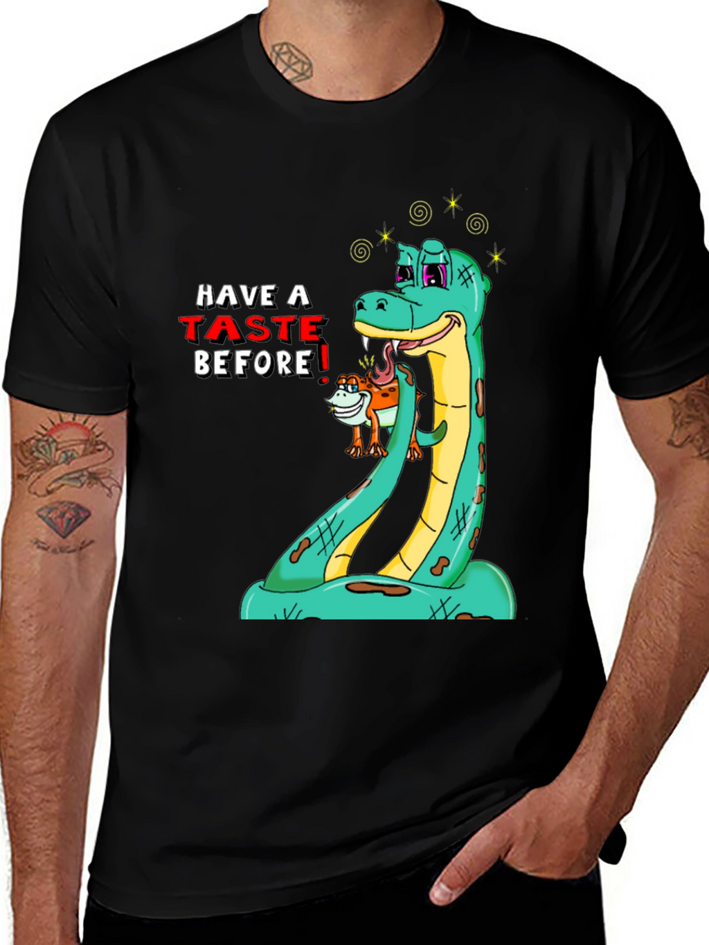 Funny Snake Tasting T-Shirt
