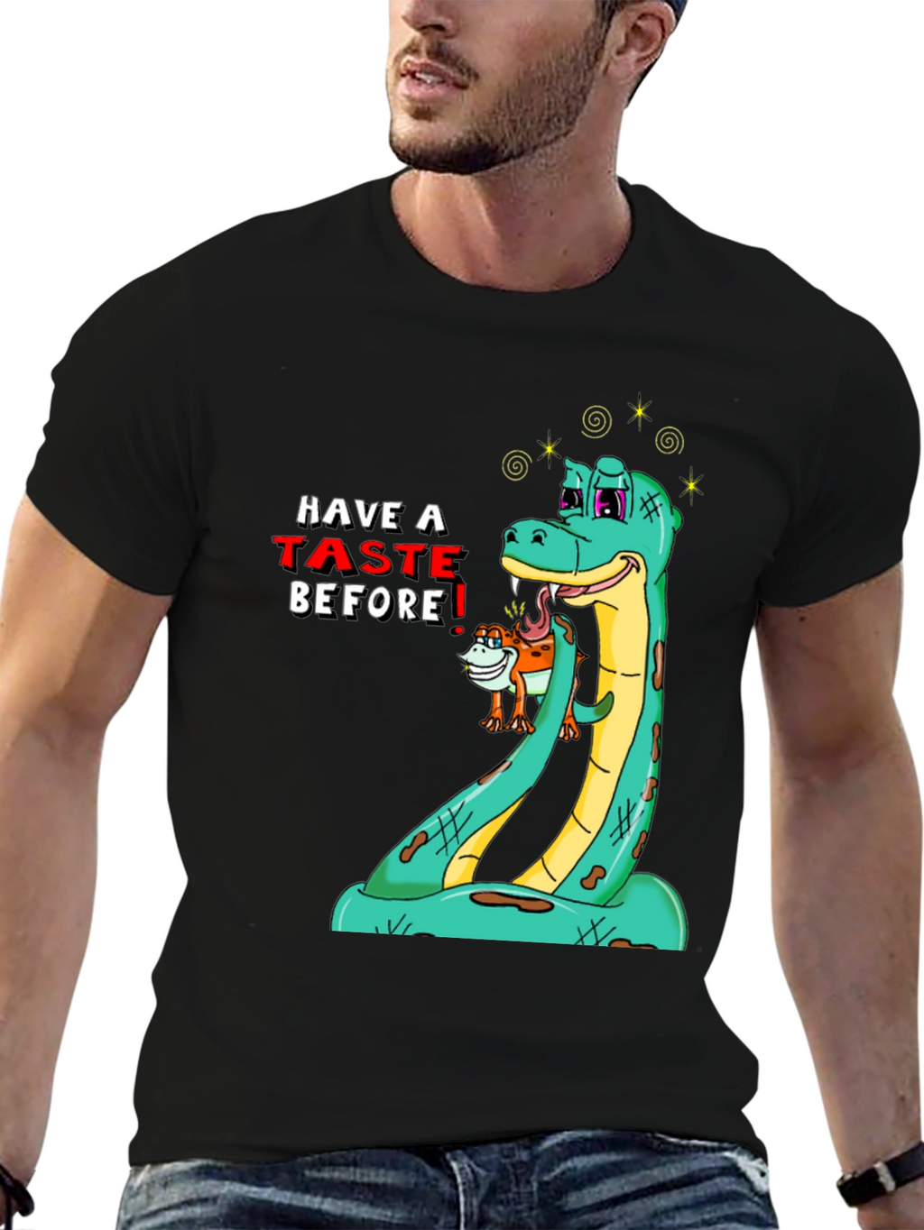 Funny Snake Tasting T-Shirt