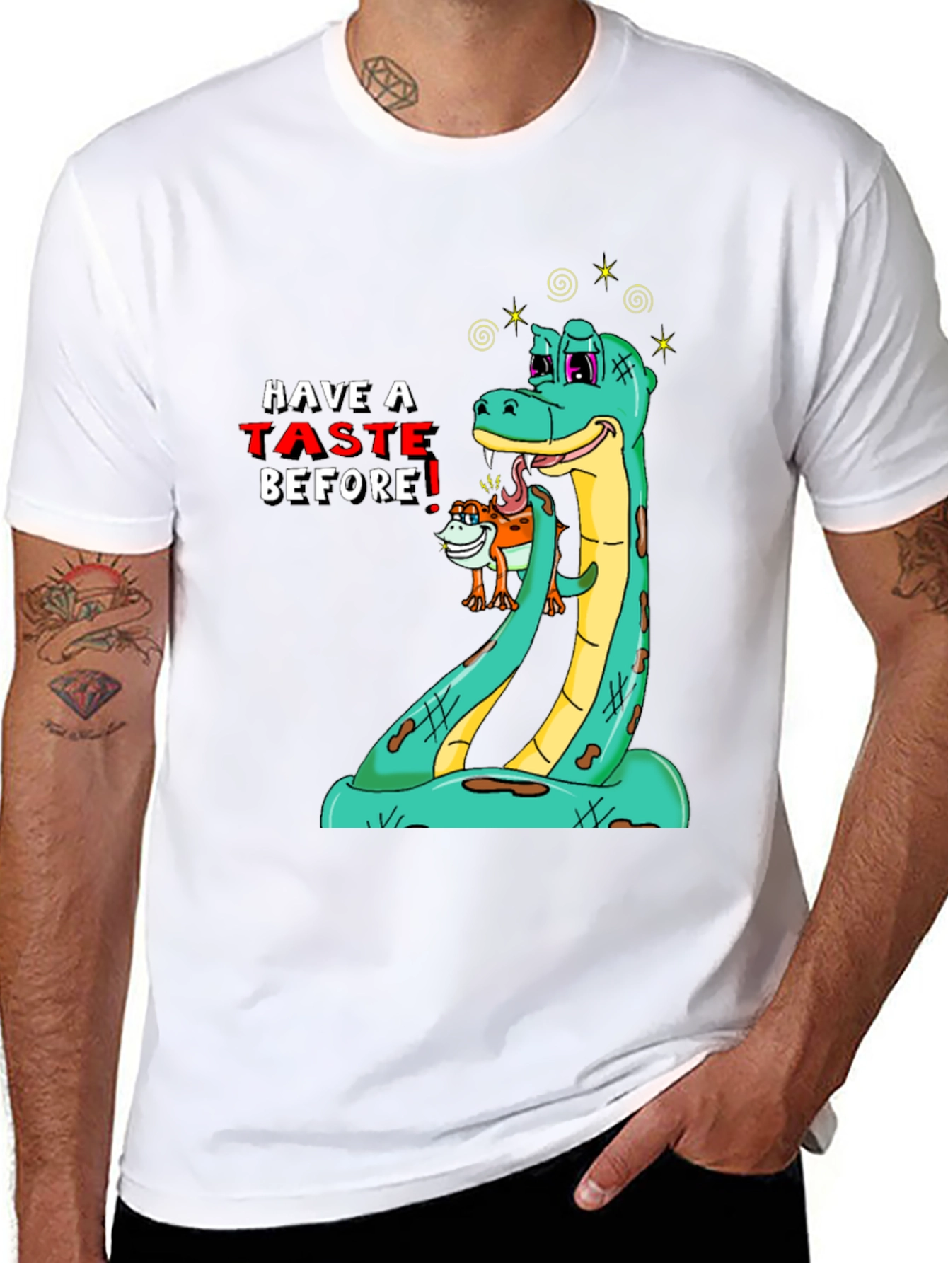 Funny Snake Tasting T-Shirt