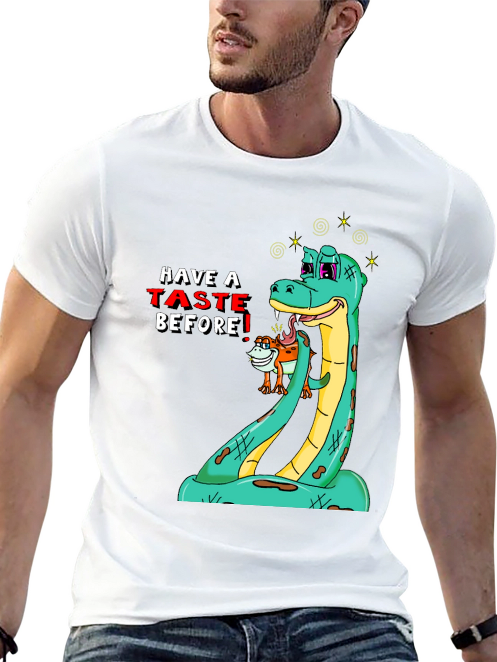 Funny Snake Tasting T-Shirt