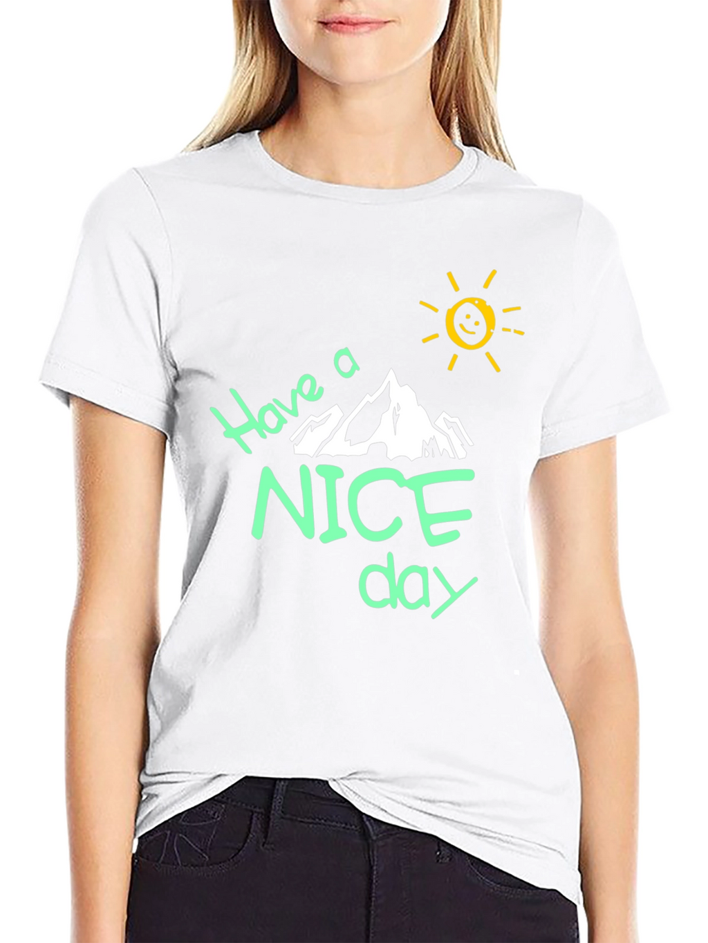 Have a Nice Day Black Graphic T-Shirt
