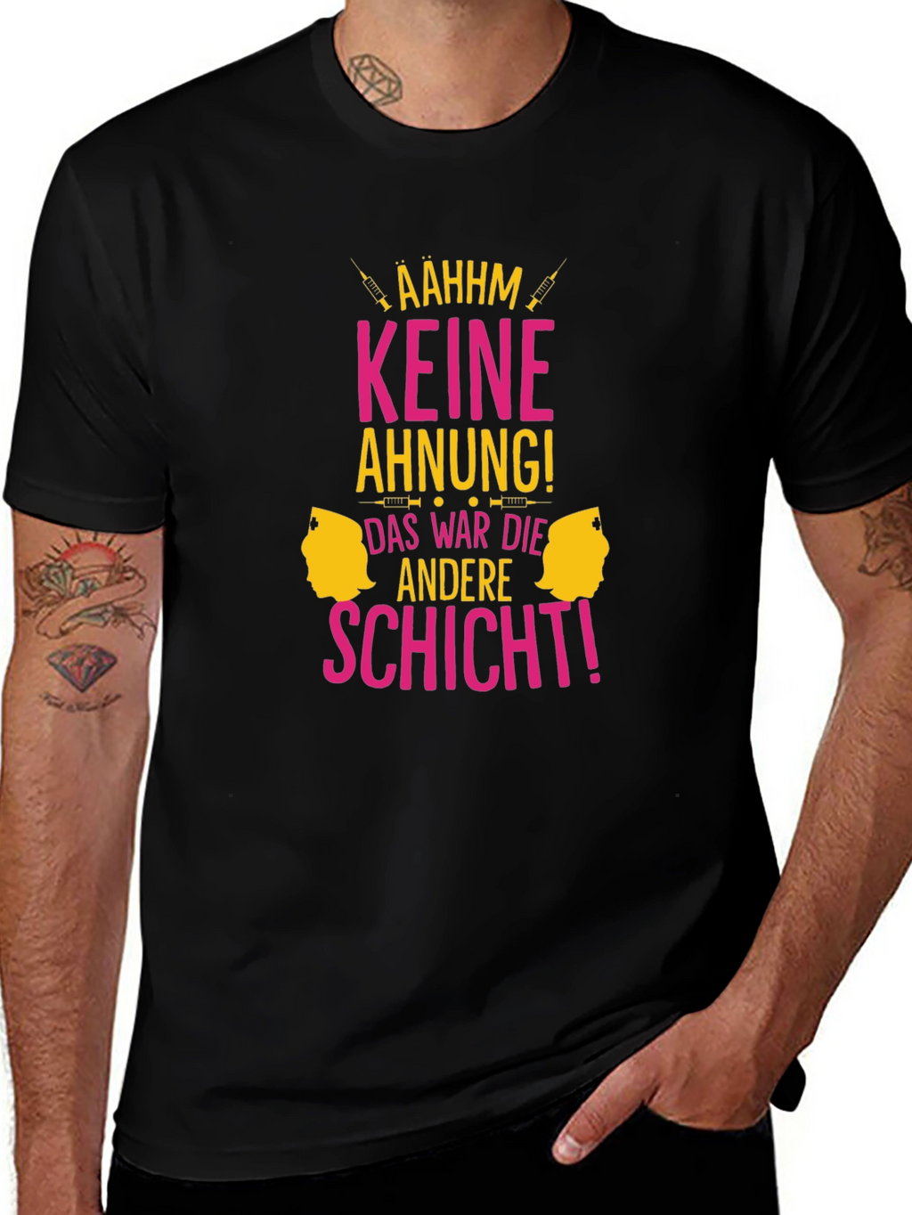 Funny Nurse T-Shirt - Keine Ahnung! Design