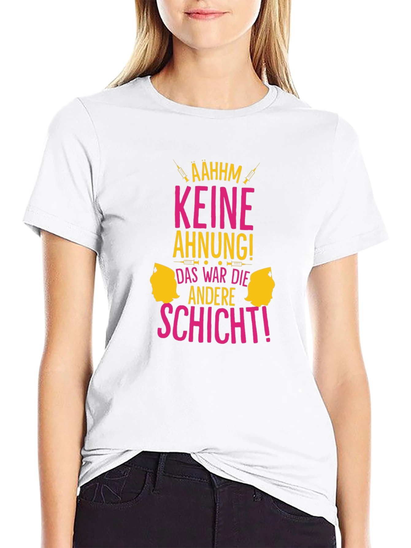 Funny Nurse T-Shirt - Keine Ahnung! Design