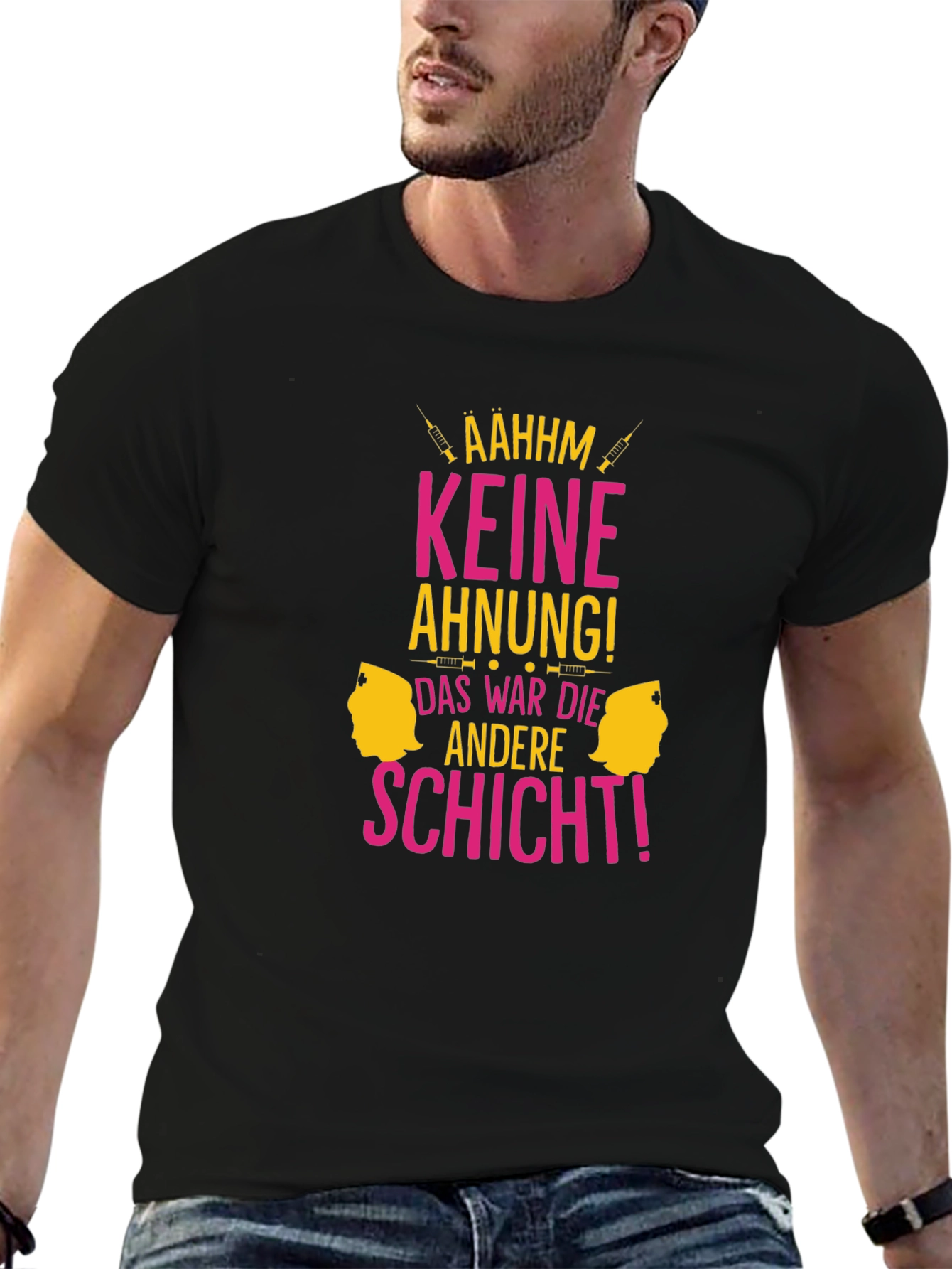 Funny Nurse T-Shirt - Keine Ahnung! Design