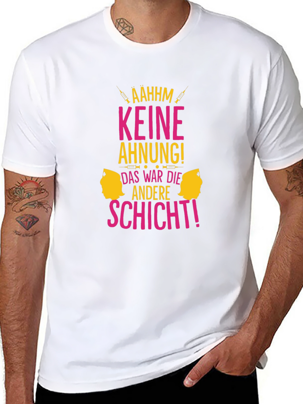 Funny Nurse T-Shirt - Keine Ahnung! Design