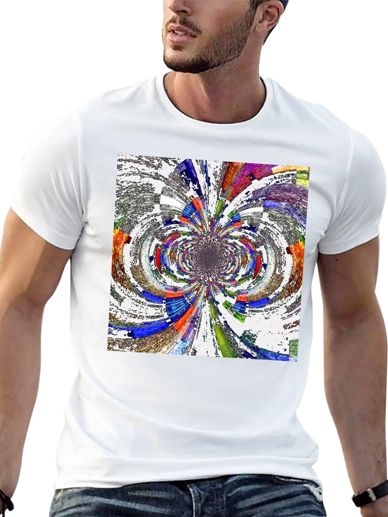 Abstract Kaleidoscope Art Black T-Shirt