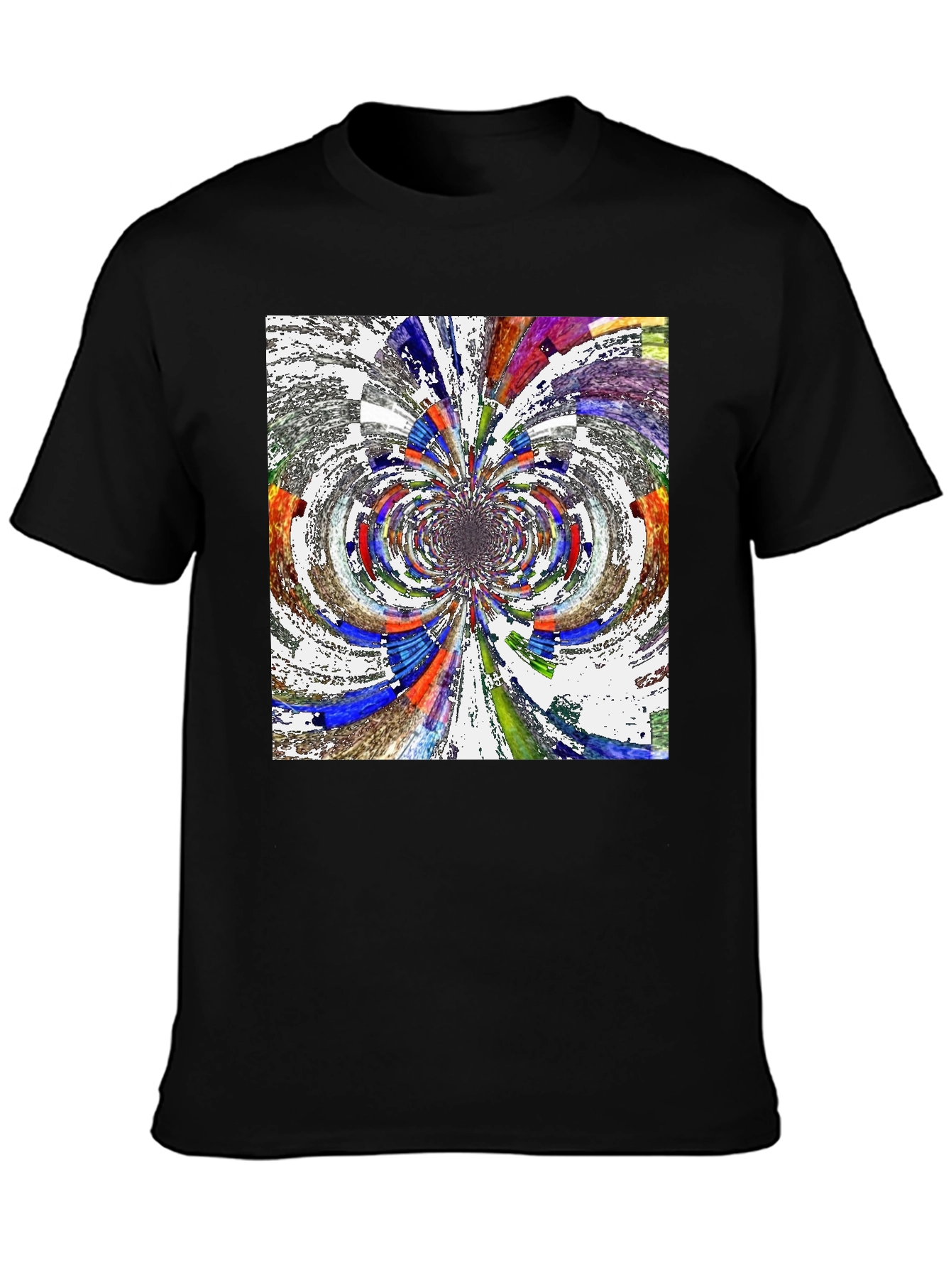 Abstract Kaleidoscope Art Black T-Shirt