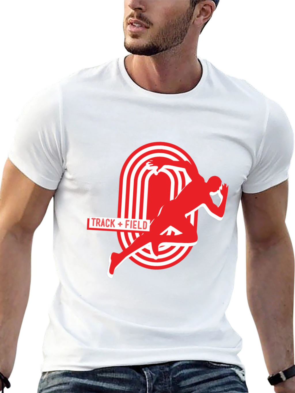 Track & Field Graphic Tee - Athletic Running Shirt