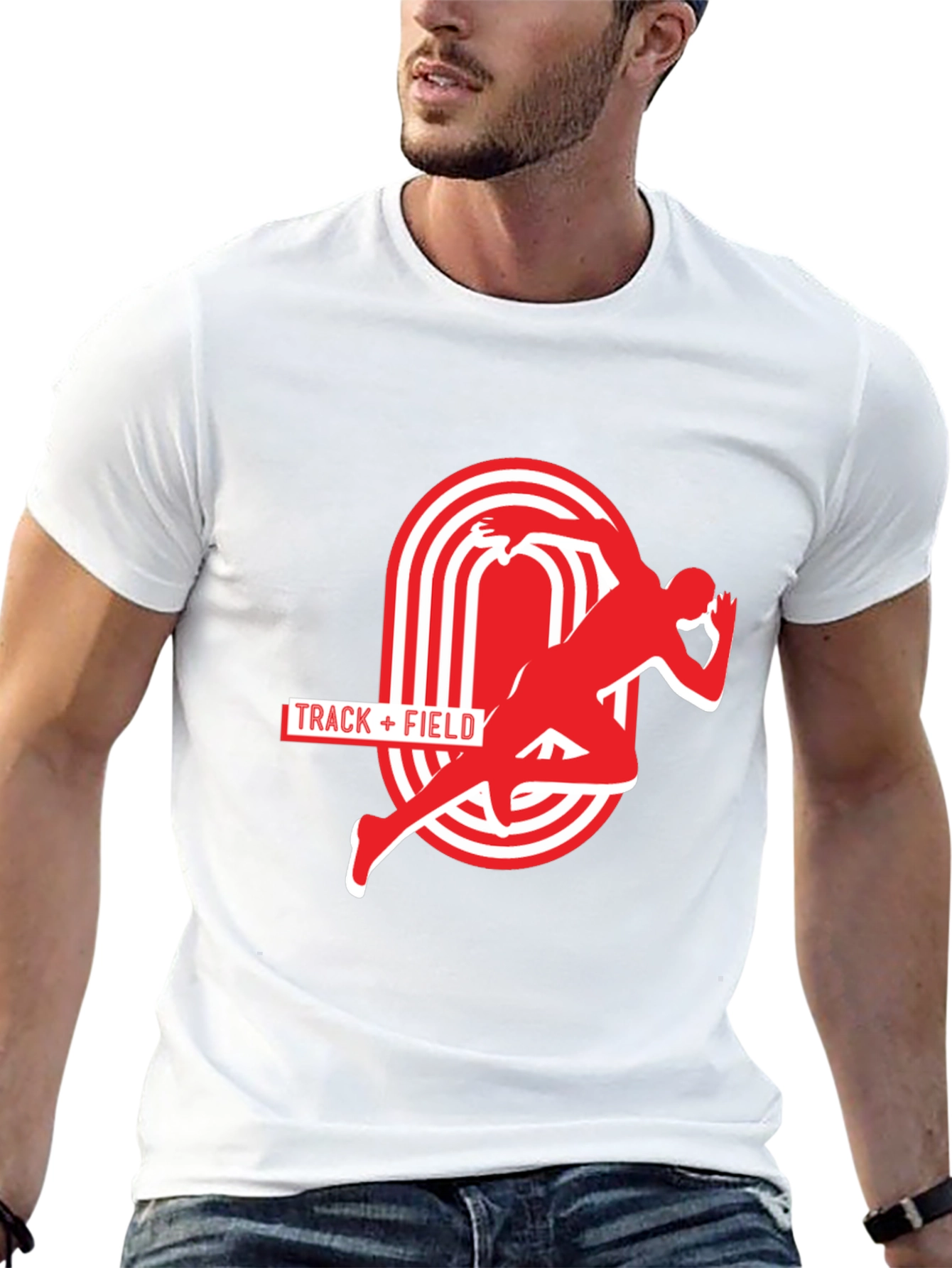 Track & Field Graphic Tee - Athletic Running Shirt