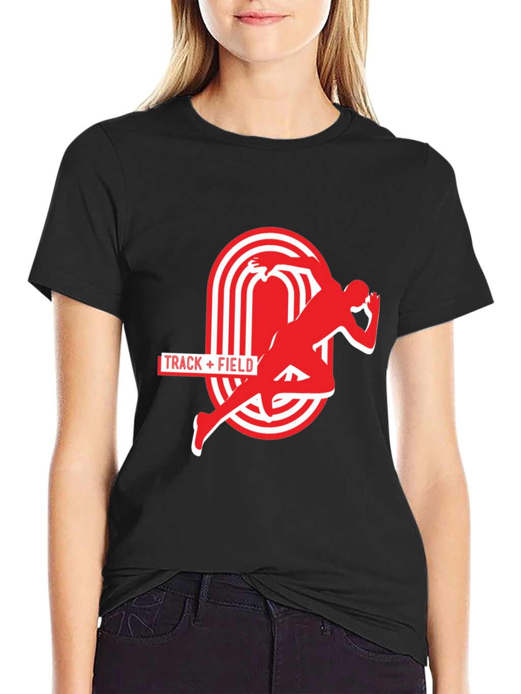 Track & Field Graphic Tee - Athletic Running Shirt