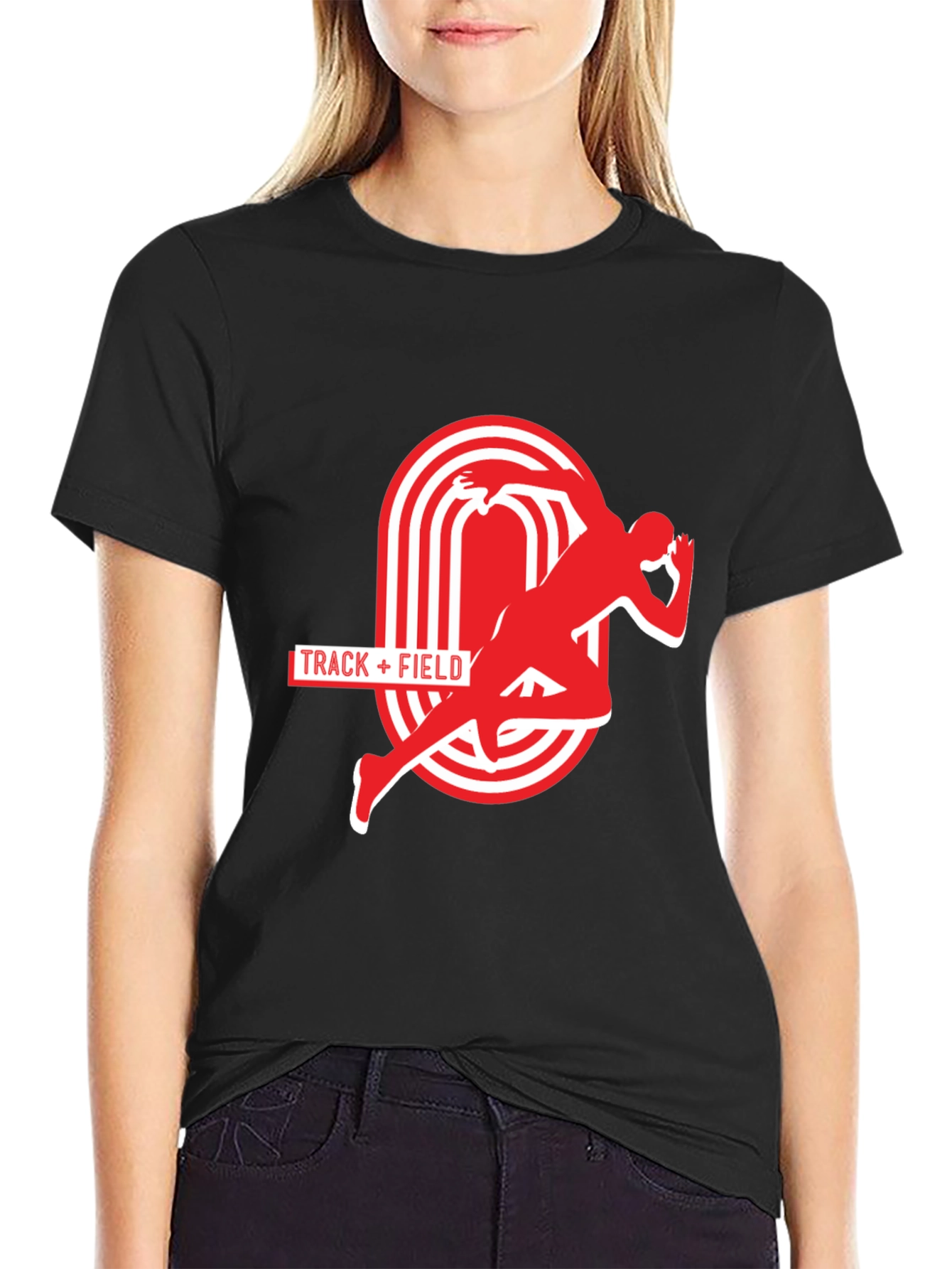 Track & Field Graphic Tee - Athletic Running Shirt