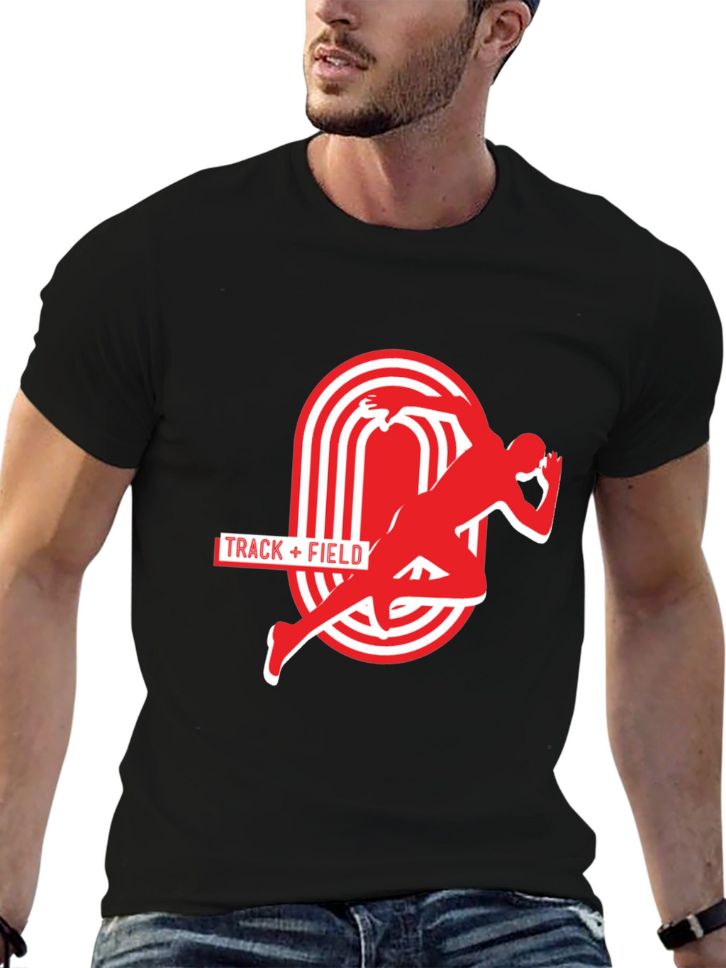 Track & Field Graphic Tee - Athletic Running Shirt