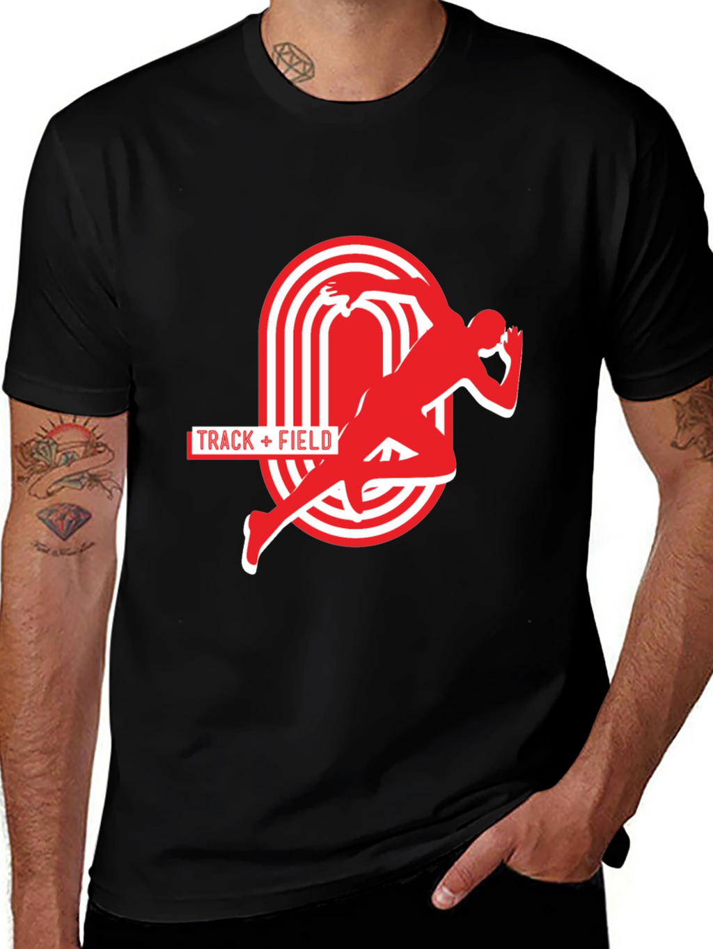Track & Field Graphic Tee - Athletic Running Shirt